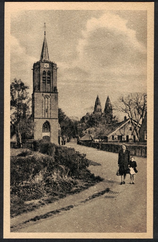 Laren Gooi, Oude Kerk., Ophalen of Verzenden, 1940 tot 1960, Ongelopen, Noord-Holland