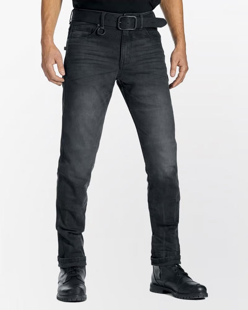 Pando Moto motorjeans Robby Slim Zwart - 36W/34L - ZGAN, Motoren, Ophalen, Tweedehands, Heren, Broek | textiel