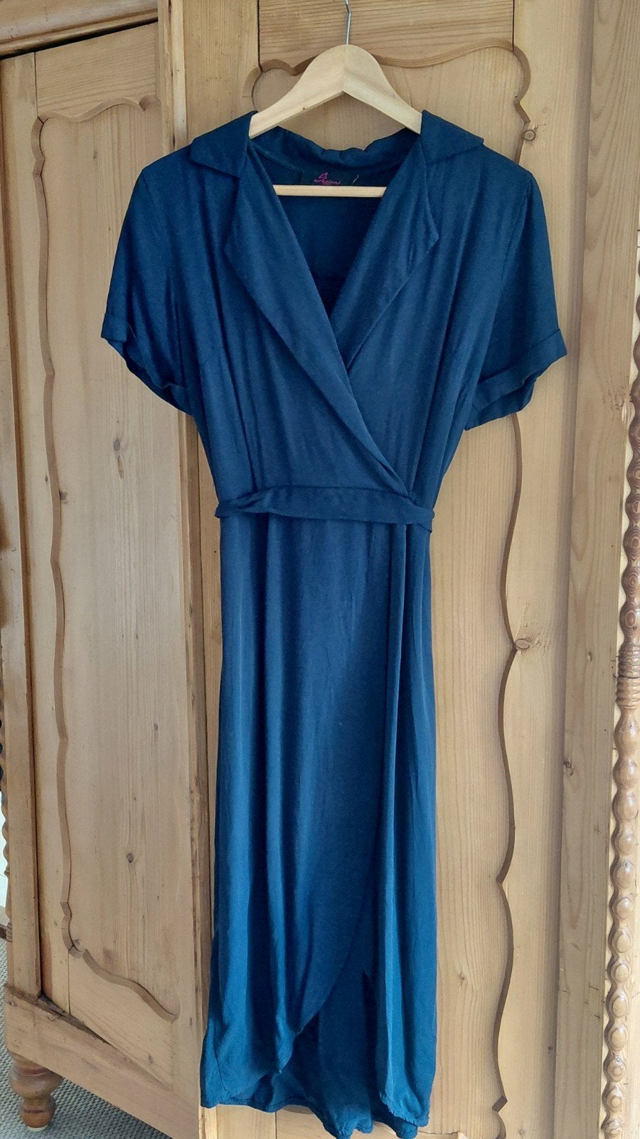 Jurk Savinni, maat M, Kleding | Dames, Blauw, Ophalen of Verzenden, Gedragen, Boven de knie
