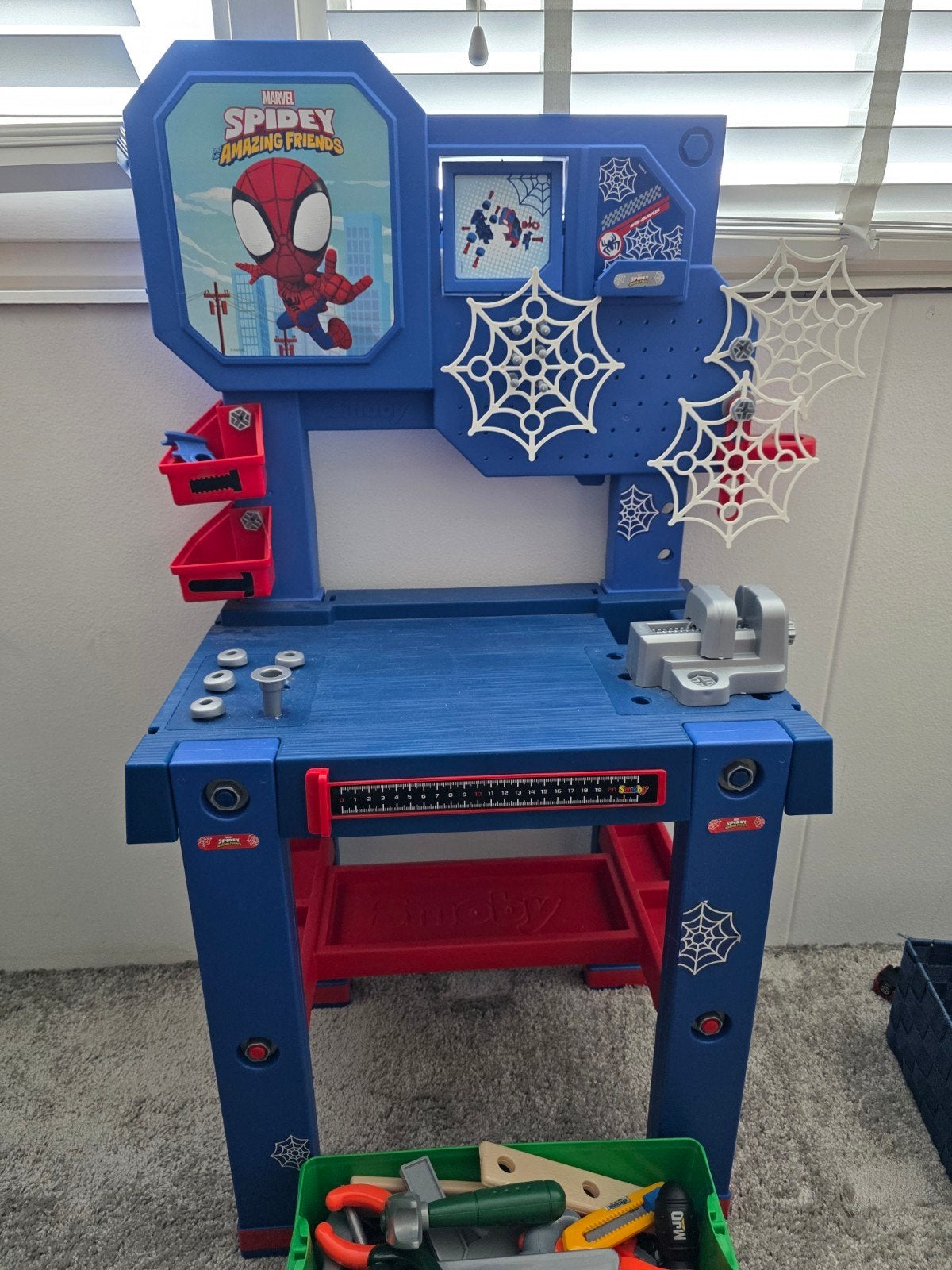 Marvel Spidey Werkbank met Gereedschap, Ophalen, Zo goed als nieuw, Jongen of Meisje