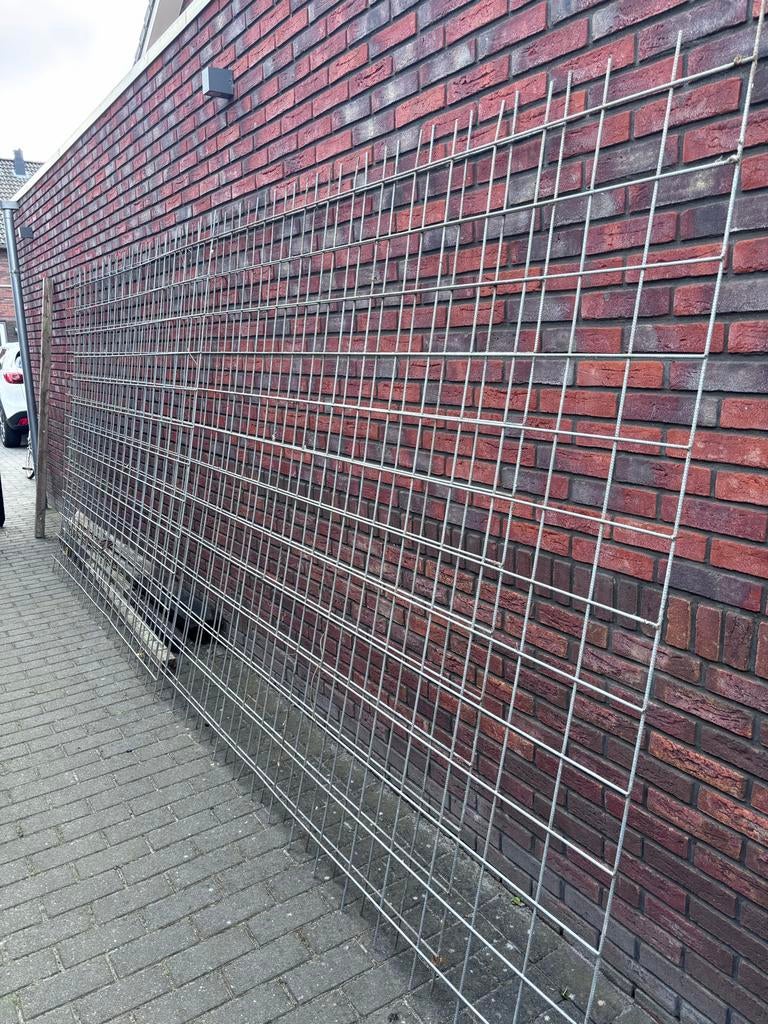 Stevige Gaaspanelen voor Hekwerk of Klimplanten maas 15x15, Doe-het-zelf en Verbouw, Metalen, Ophalen, Zo goed als nieuw