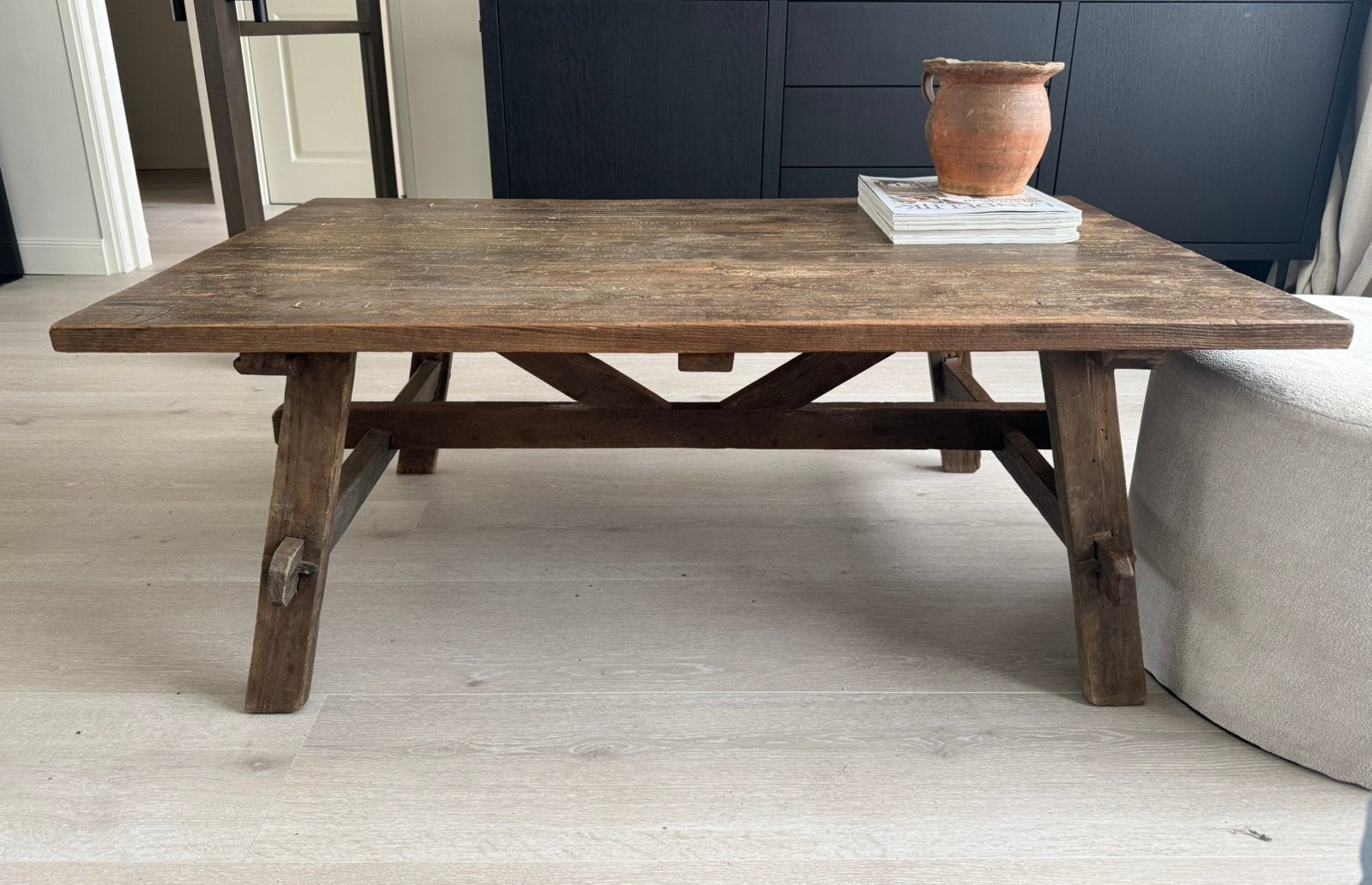 Aura peeperkorn salontafel / tafel, Huis en Inrichting, Ophalen, 100 tot 150 cm, 50 tot 100 cm, Zo goed als nieuw