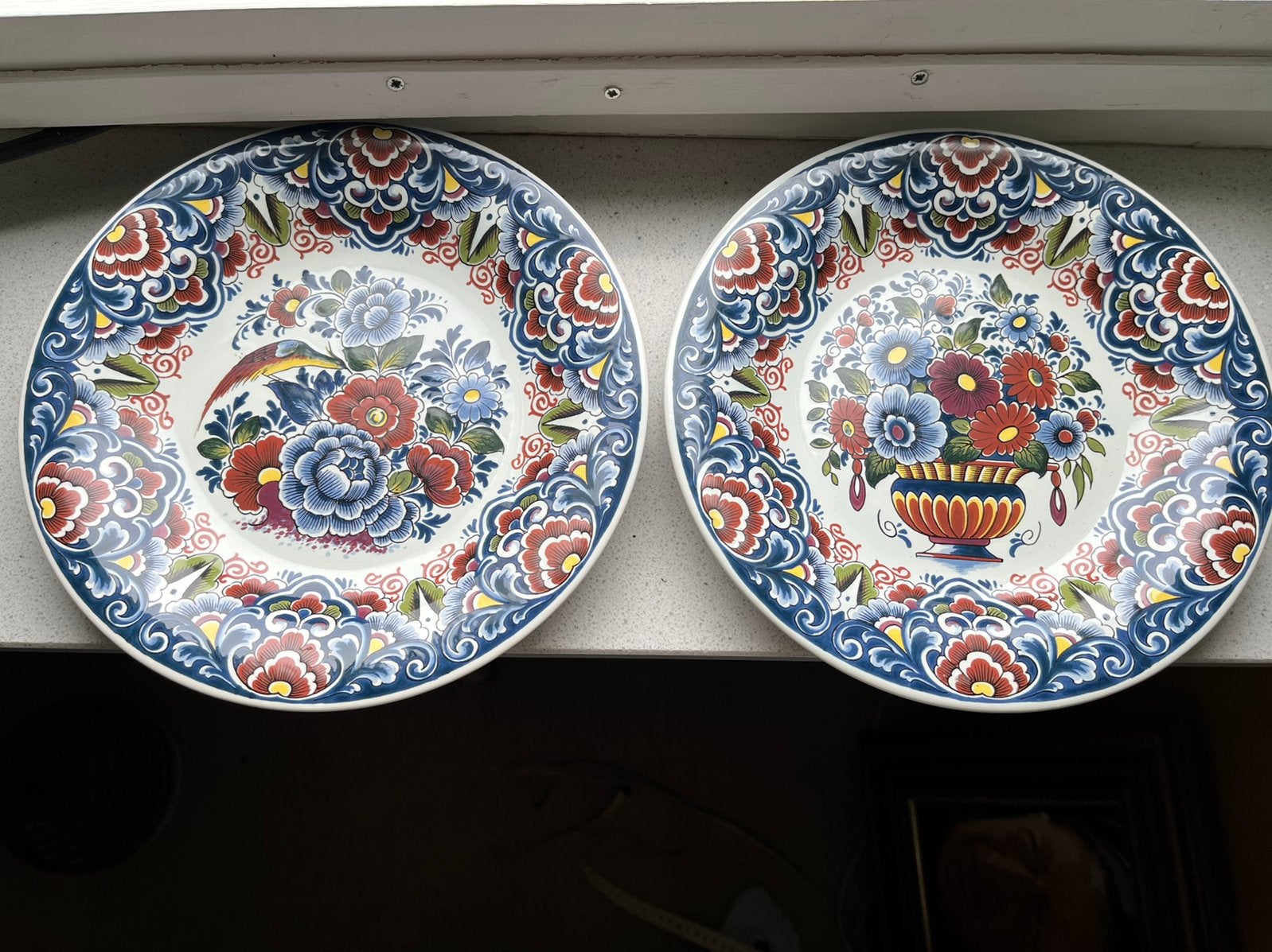 Prachtige handgeschilderde Delfts blauwe wandborden, Antiek en Kunst, Ophalen of Verzenden