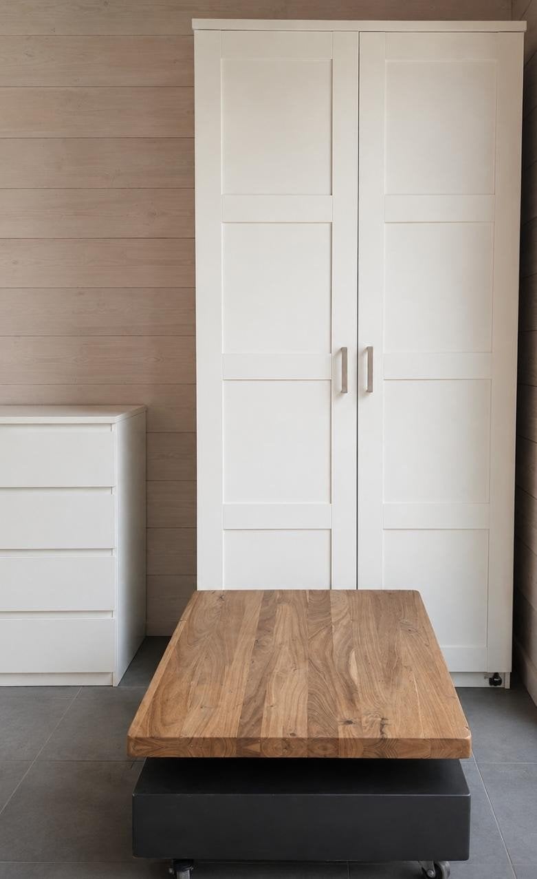 Henders en Hazel Quebec salontafel draaibaar, Overige houtsoorten, Gebruikt, 50 tot 100 cm, Modern, Industrieel