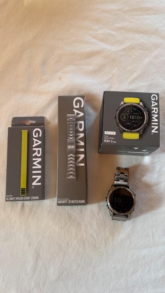 Garmin Fenix 8 51mm Solar Sapphire Titanium, Ophalen of Verzenden, Zo goed als nieuw, Zwart, Android