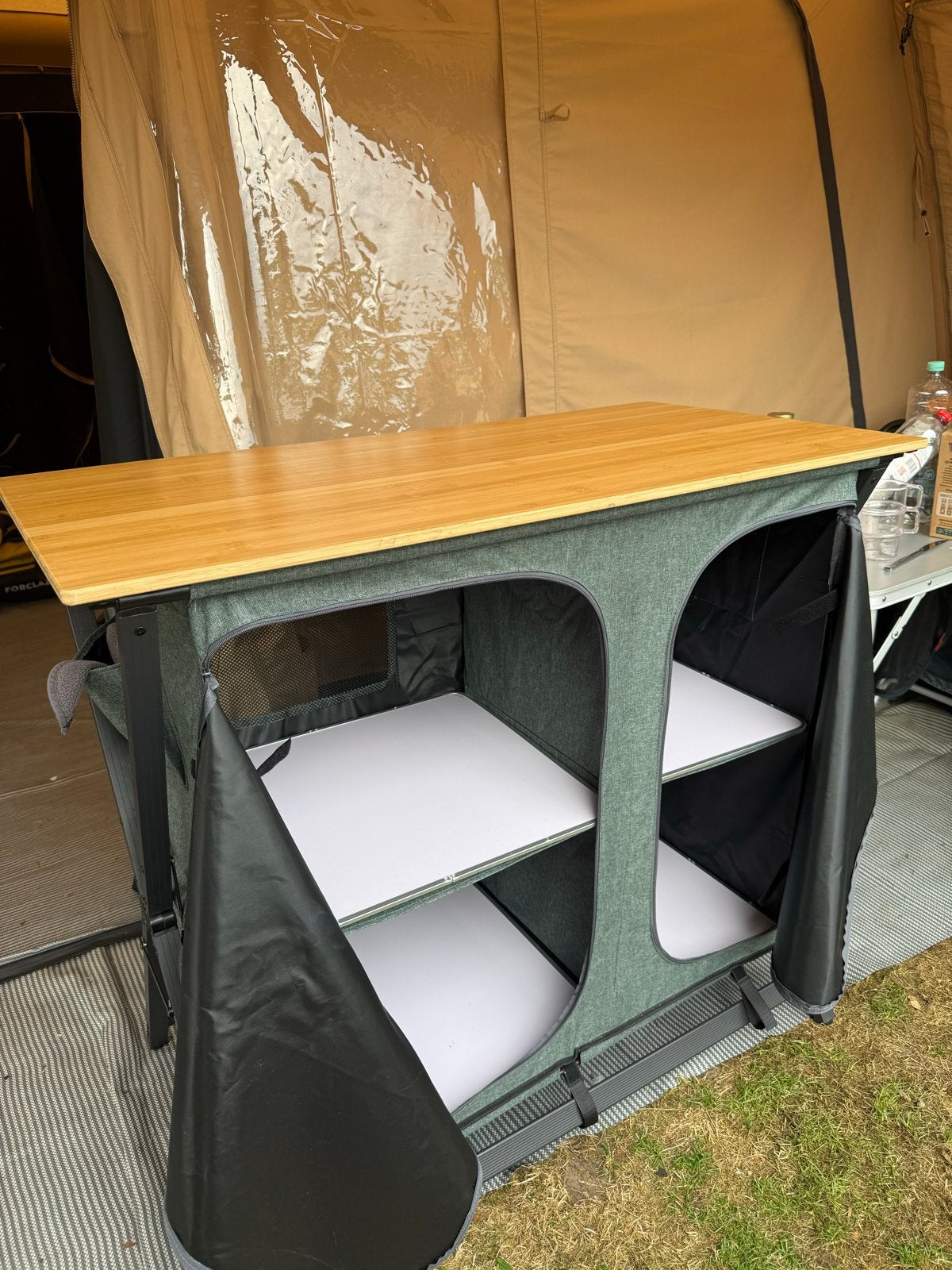 Bardani Marula X4 campingkast pale moss, Ophalen, Zo goed als nieuw