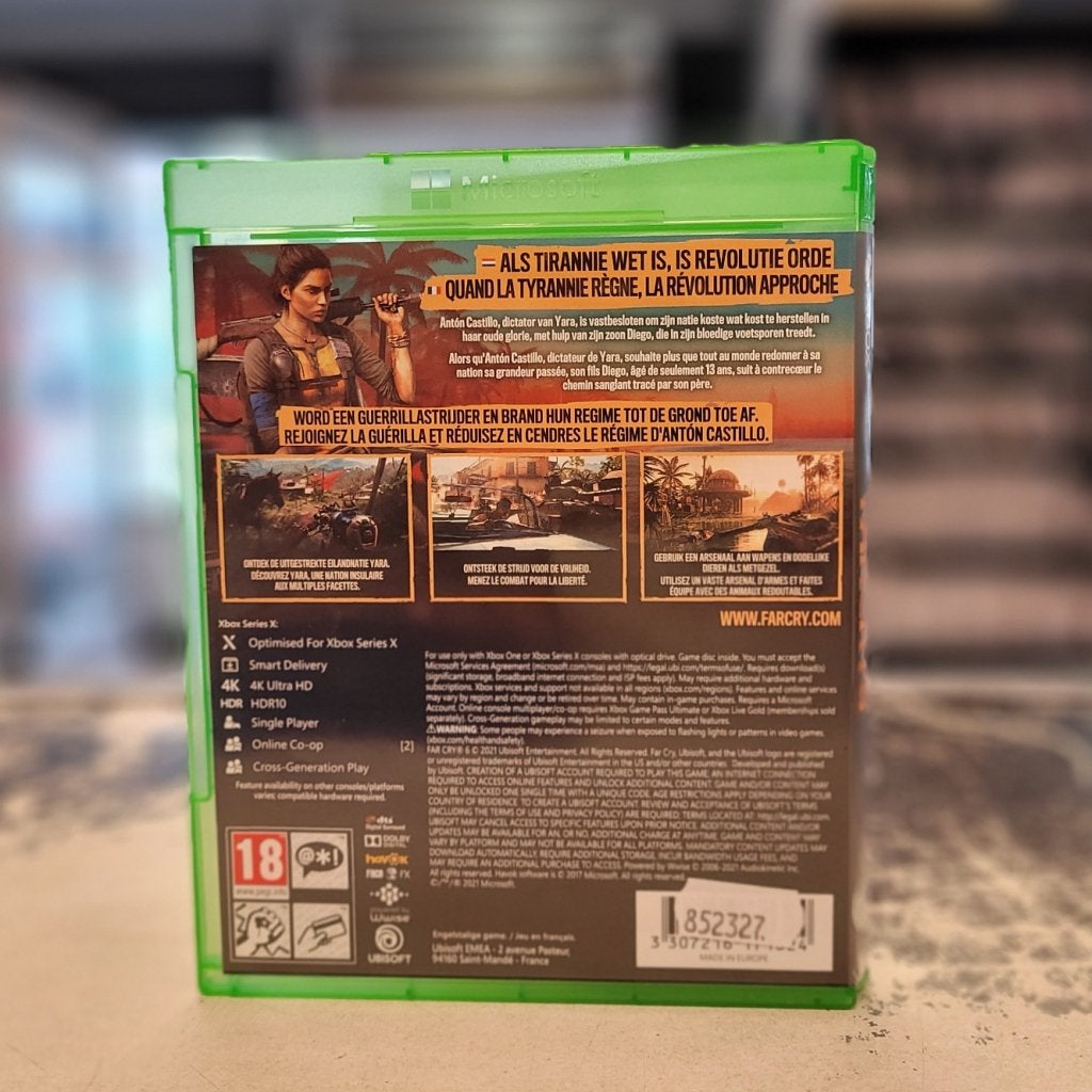 Far Cry 6 Xbox One Game - In Nette Staat, Microsoft, Gebruikt, Support@microsoft.com, Microsoft Corporation
One Microsoft Way
Redmond, WA 98052-6399
USA
