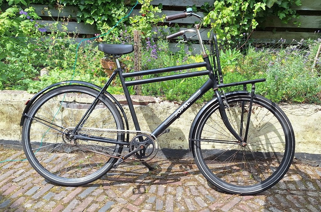Popal transport fiets. 28 inch dubbele stang, terugtraprem, Terugtraprem, Gebruikt, 57 tot 61 cm, Ophalen
