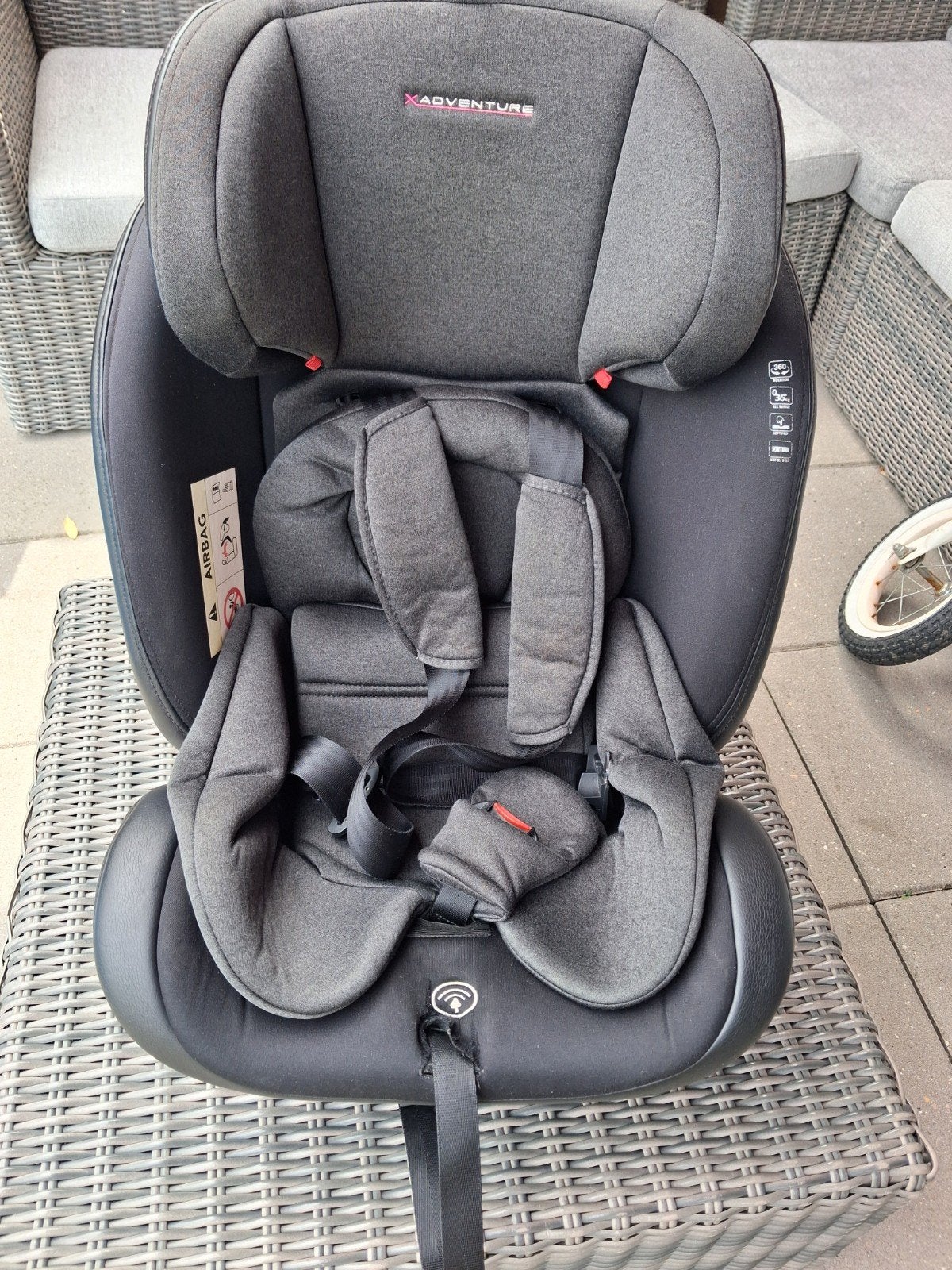 X-Adventure autostoel met Isofix - Zwart, Kinderen en Baby's, Autostoeltjes, Ophalen of Verzenden