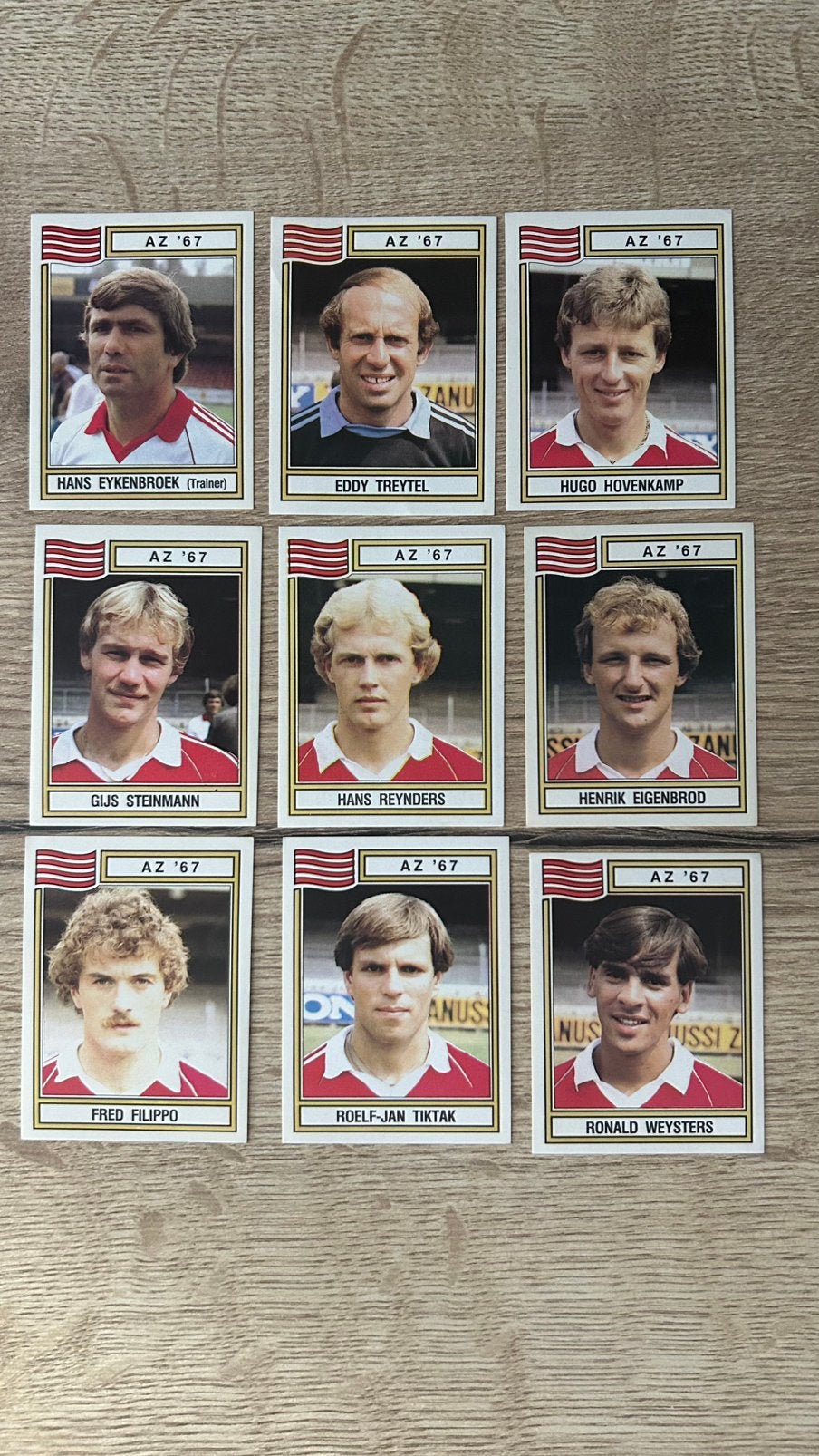 Panini Voetbal 83 plaatjes AZ’67 9x, Verzenden, Zo goed als nieuw, Meerdere plaatjes