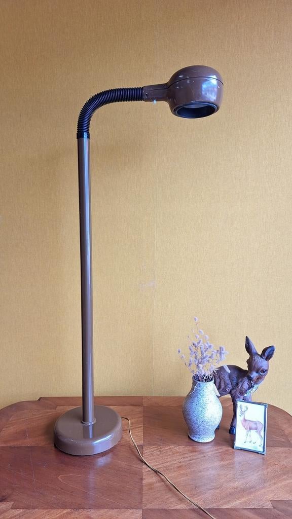 Retro Vintage Cobra Lamp Fagerhults Zweden 1974 Bruin, Huis en Inrichting, Gebruikt, Vintage, Ophalen of Verzenden, Metaal
