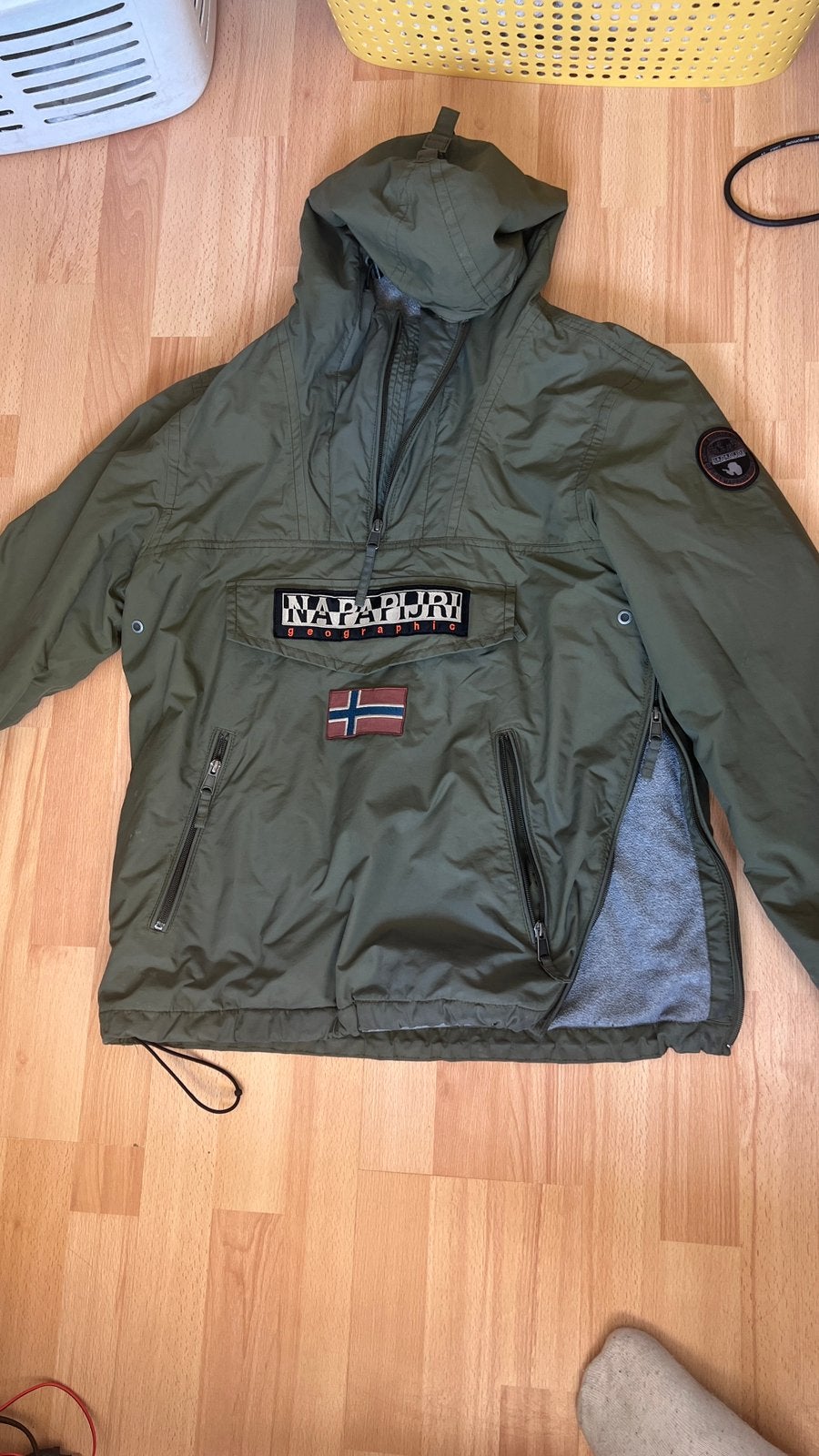 Napapijri Anorak Jas - Groen, Maat S Heren, Ophalen of Verzenden, Gedragen, Maat 46 (S) of kleiner, Groen