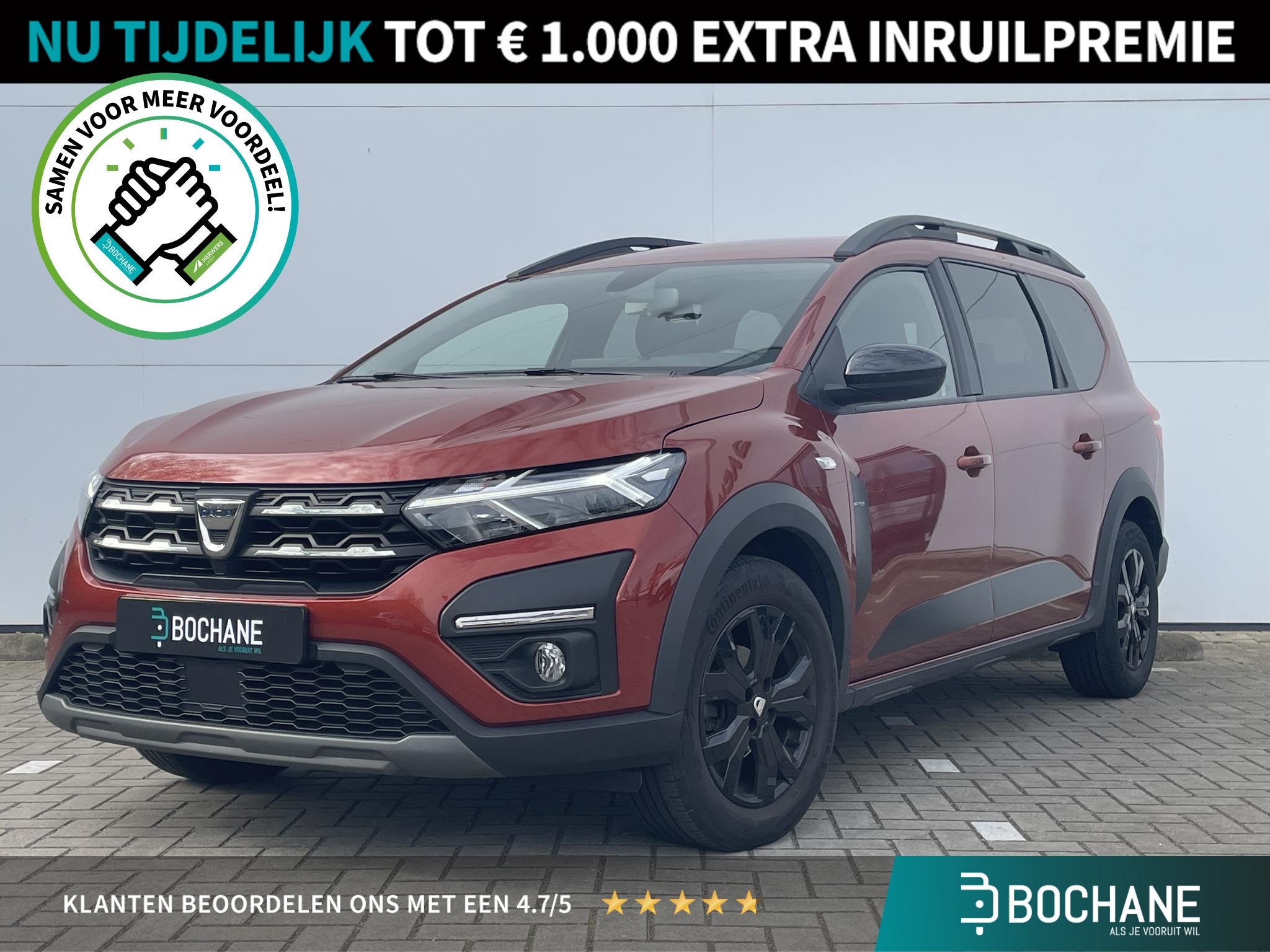 Dacia Jogger 1.0 TCe 100 Bi-Fuel Extreme 5p. Climate control, Auto's, Voorwielaandrijving, Gebruikt, Euro 6, Bruin