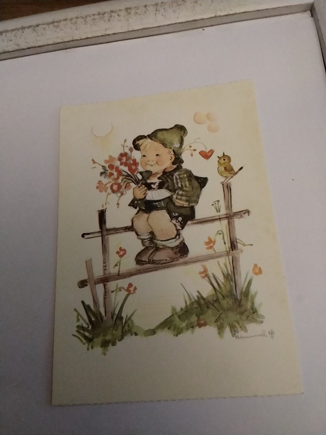 Vintage M.J. Hummel Ansichtkaart - Vriendelijke Wereld, Ophalen of Verzenden