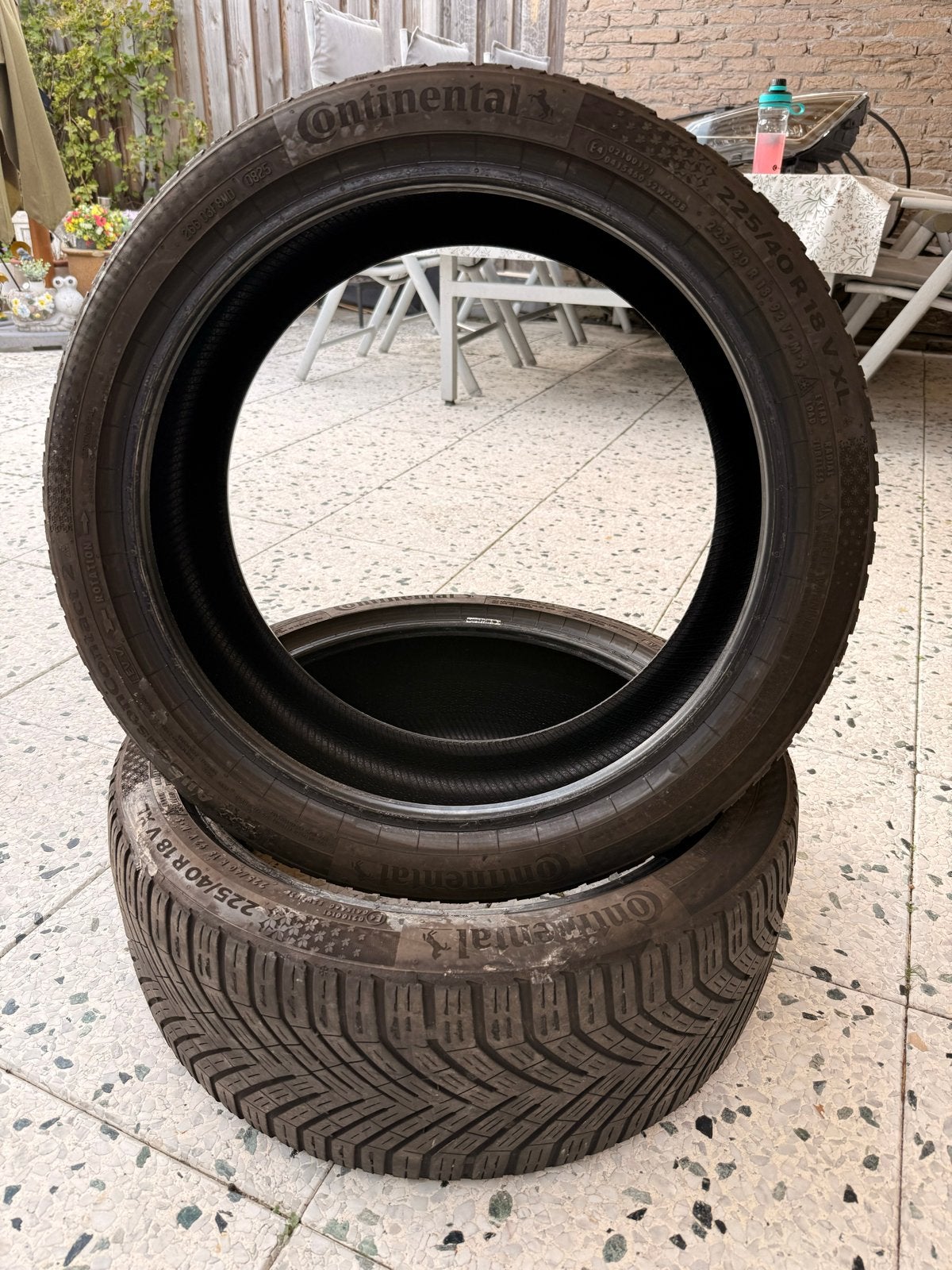 2x Continental All Season banden 225/40 R18 VXL, Ophalen, 18 inch, Gebruikt, All Season