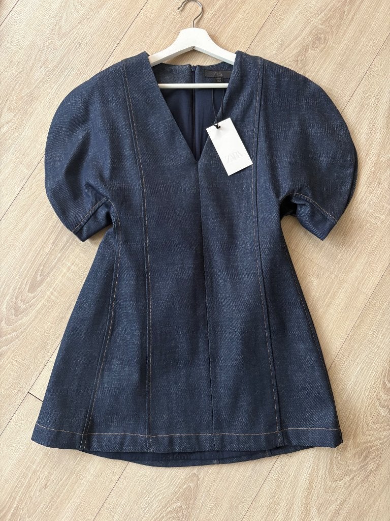 Denim jurk Zara, Blauw, Zara, Maat 42/44 (L), Nieuw