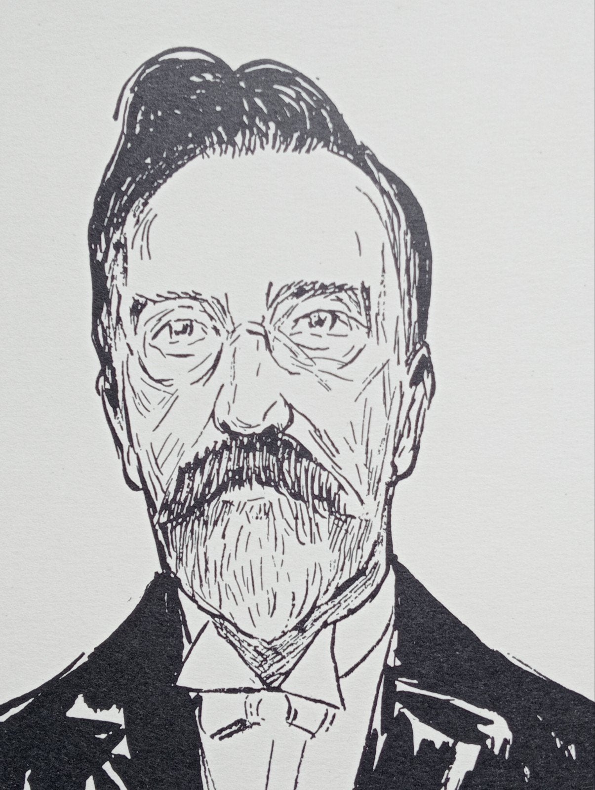 Professor Aalberse litho 1937., Ophalen of Verzenden, Voor 1940, Gebruikt