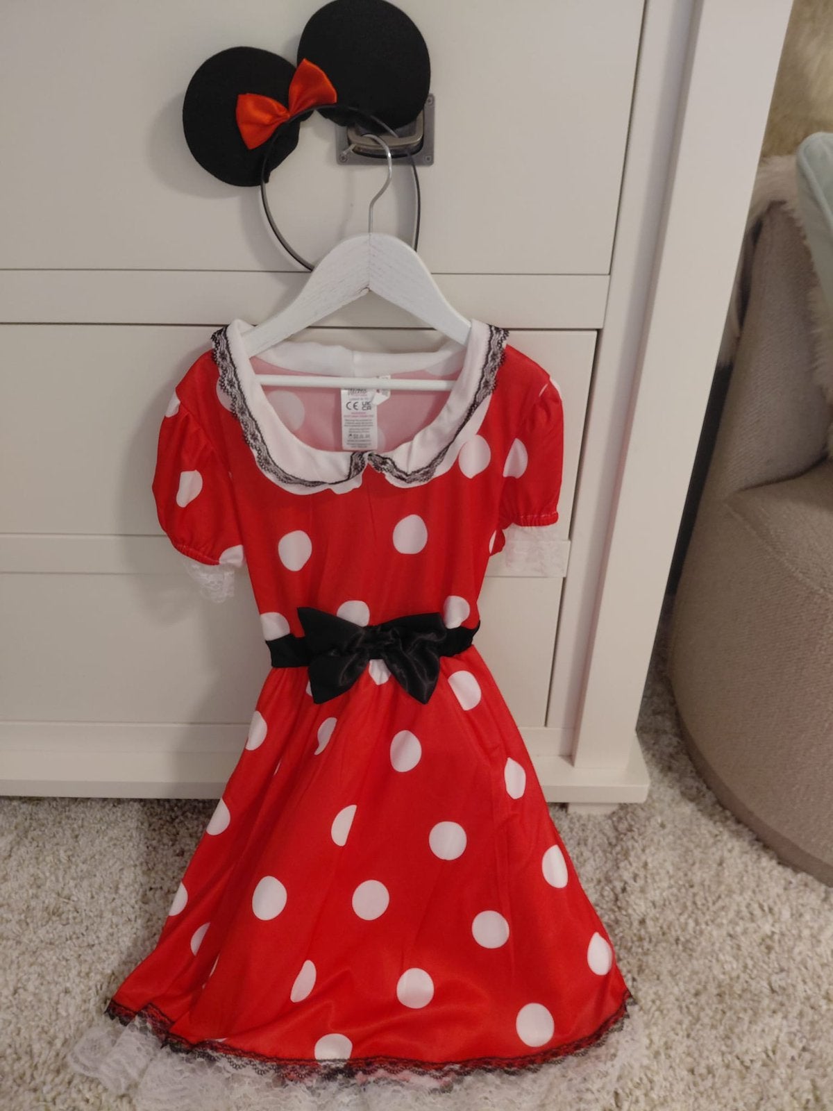 Halloween kostuum Minnie Mouse 8-10 jaar, Ophalen of Verzenden, Zo goed als nieuw, 134 t/m 140, Meisje
