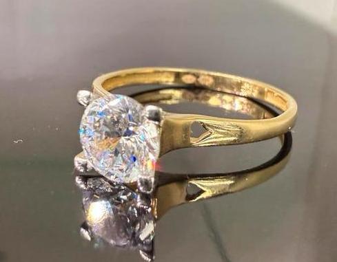 Prachtige 14 karaats gouden ring verlovingsring / trouwring, Sieraden, Tassen en Uiterlijk, Ringen, Nieuw, Ophalen of Verzenden