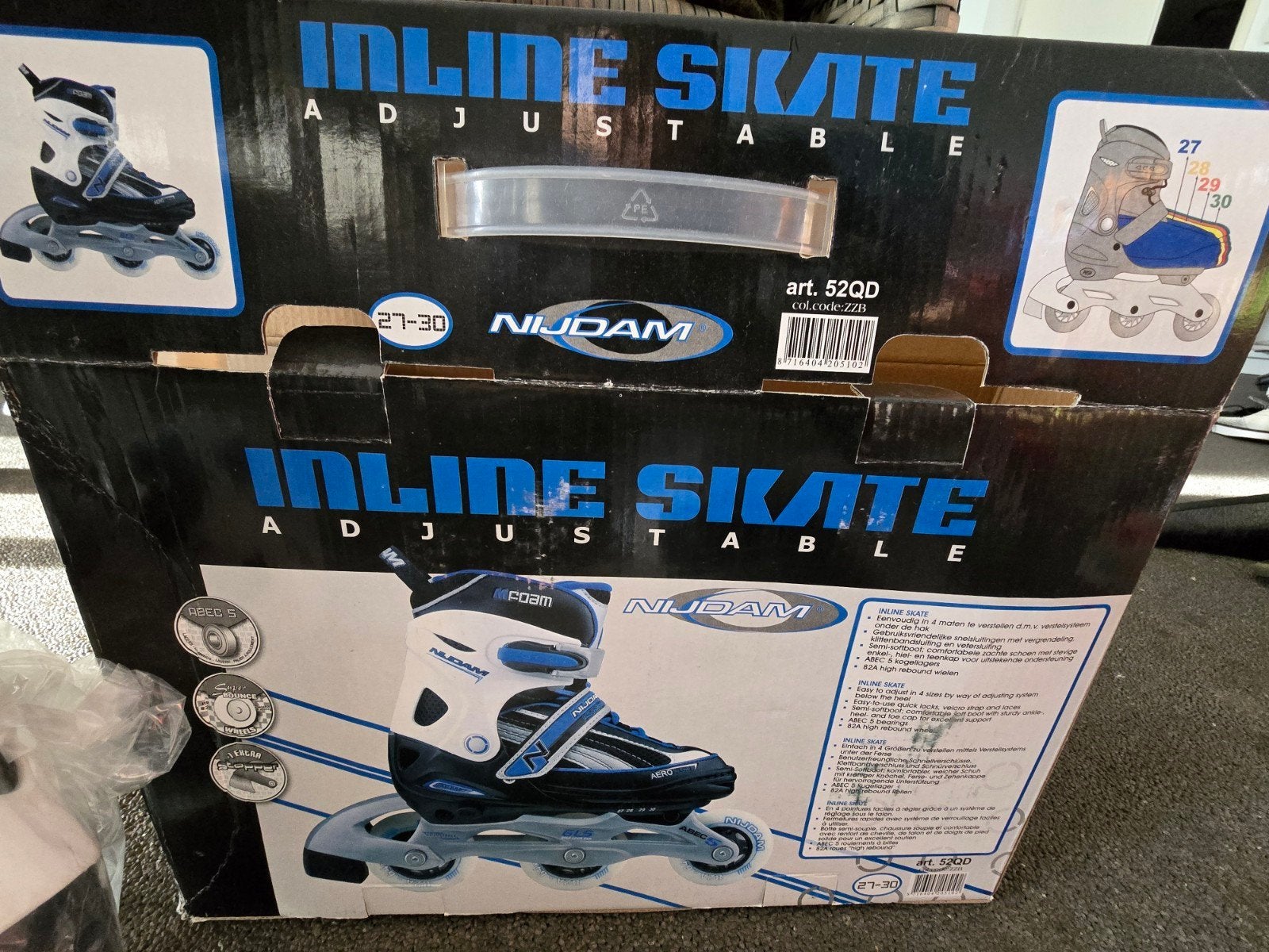 Nijdam Verstelbare Inline Skates - Maat 27-30, Ophalen of Verzenden, Gebruikt, Overige typen, Nijdam