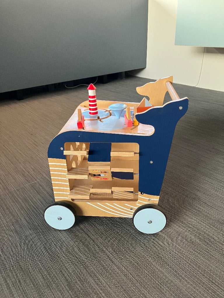 loop/ speelwagen, Kinderen en Baby's, Speelgoed | Houten speelgoed, Gebruikt, Duw- of Trekspeelgoed, Ophalen