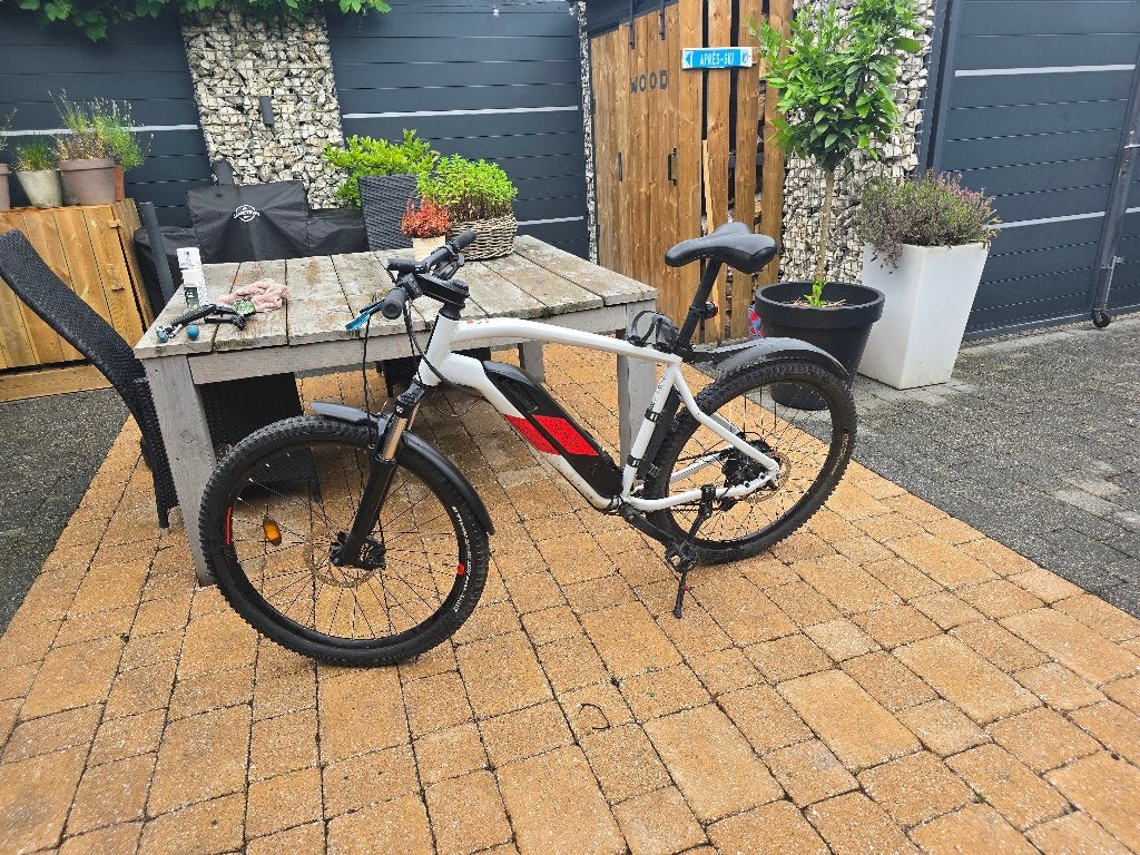 Rockrider E-ST 100 XL Elektrische Mountainbike, Gebruikt, 59 cm of meer, 30 tot 50 km per accu, Ophalen