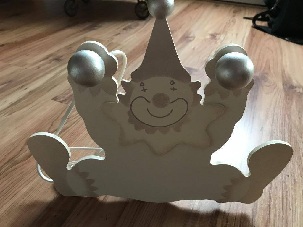 Aangeboden nieuwe wandlamp Clown wit-zilver, Ophalen, Nieuw, Lamp