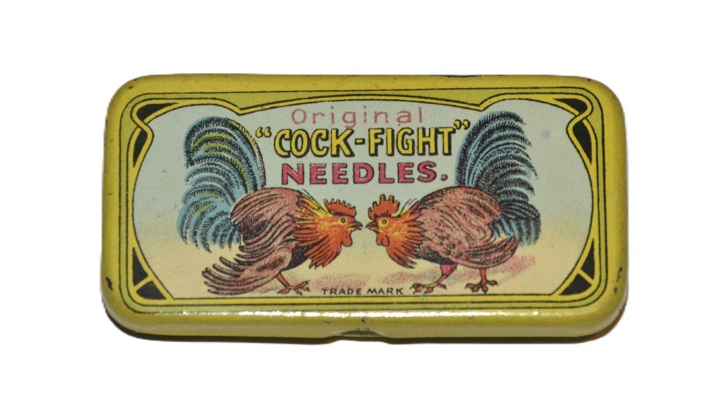 blik grammofoon naalden needle tin cock-fight hanengevecht, Ophalen of Verzenden, Overige