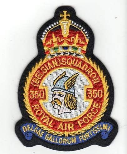 BAF 350 Squadron F-16 patch, Ophalen of Verzenden, Zo goed als nieuw, Patch, Badge of Embleem