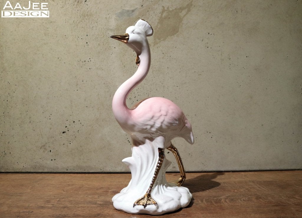 Grote keramieken PARADIJSVOGEL - KRAANVOGEL - FLAMINGO, Ophalen of Verzenden, Zo goed als nieuw, Dier