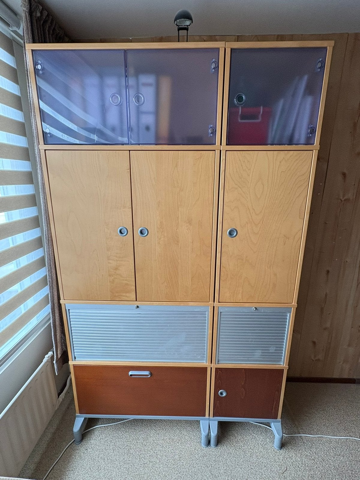 Ikea Effektiv modulaire kast, 129x215x42 cm, Ophalen, 100 tot 150 cm, 200 cm of meer, Zo goed als nieuw