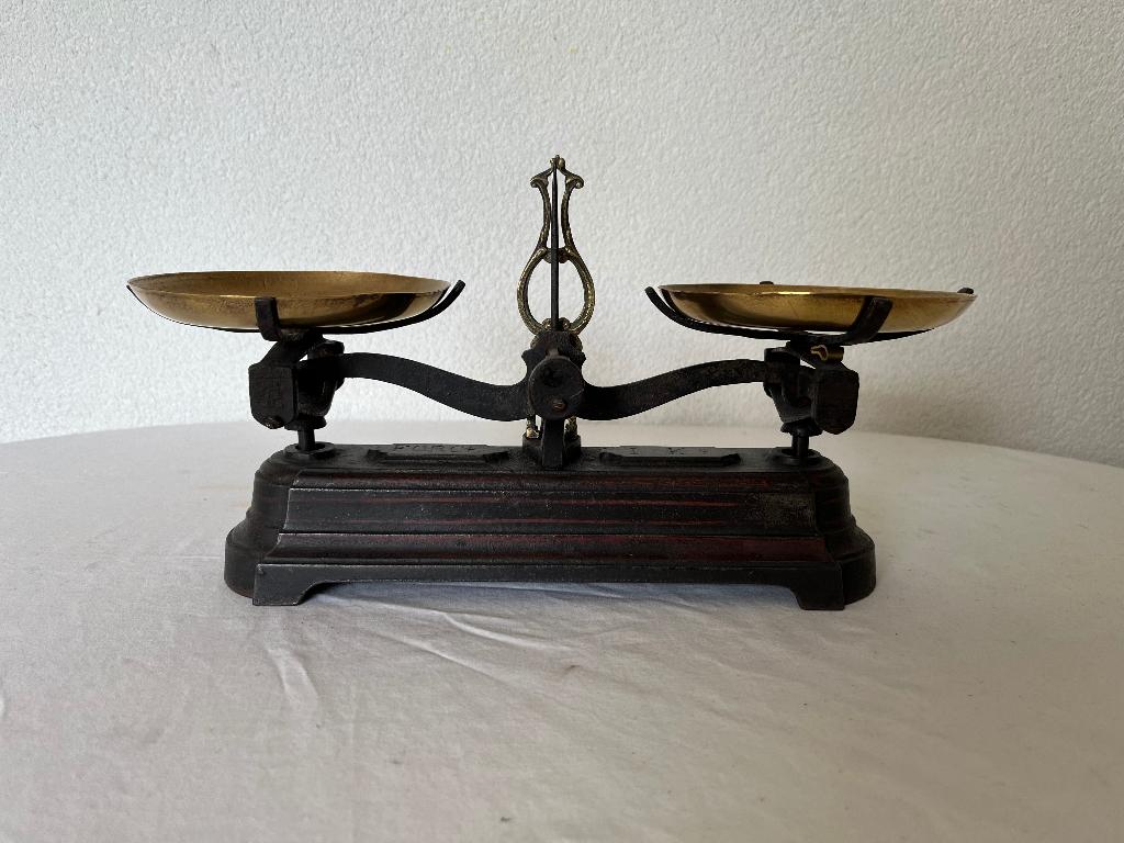 Antieke Oude Force Weegschaal Balansweegschaal Balans Kleine, Antiek en Kunst, Antiek | Gereedschap en Instrumenten, Ophalen of Verzenden