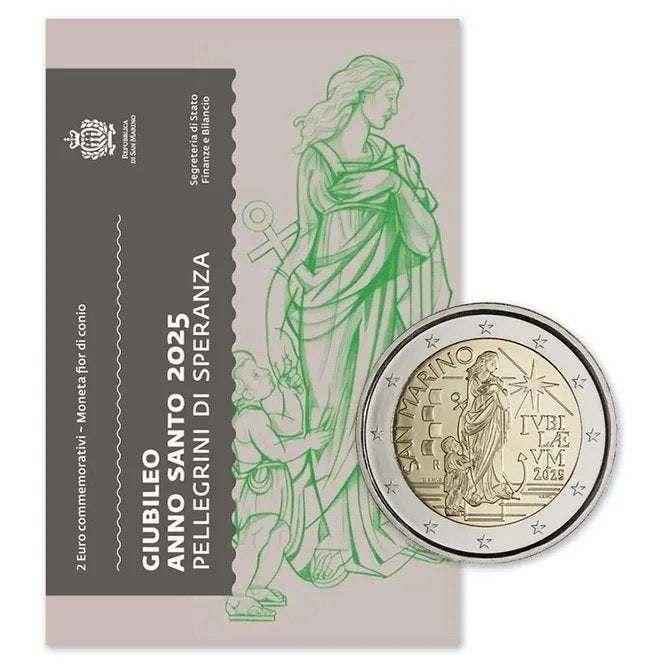2 Euro San Marino 2025 - Heilig Jaar - BU Blister, Postzegels en Munten, Munten | Europa | Euromunten, Verzenden, San Marino, 2 euro