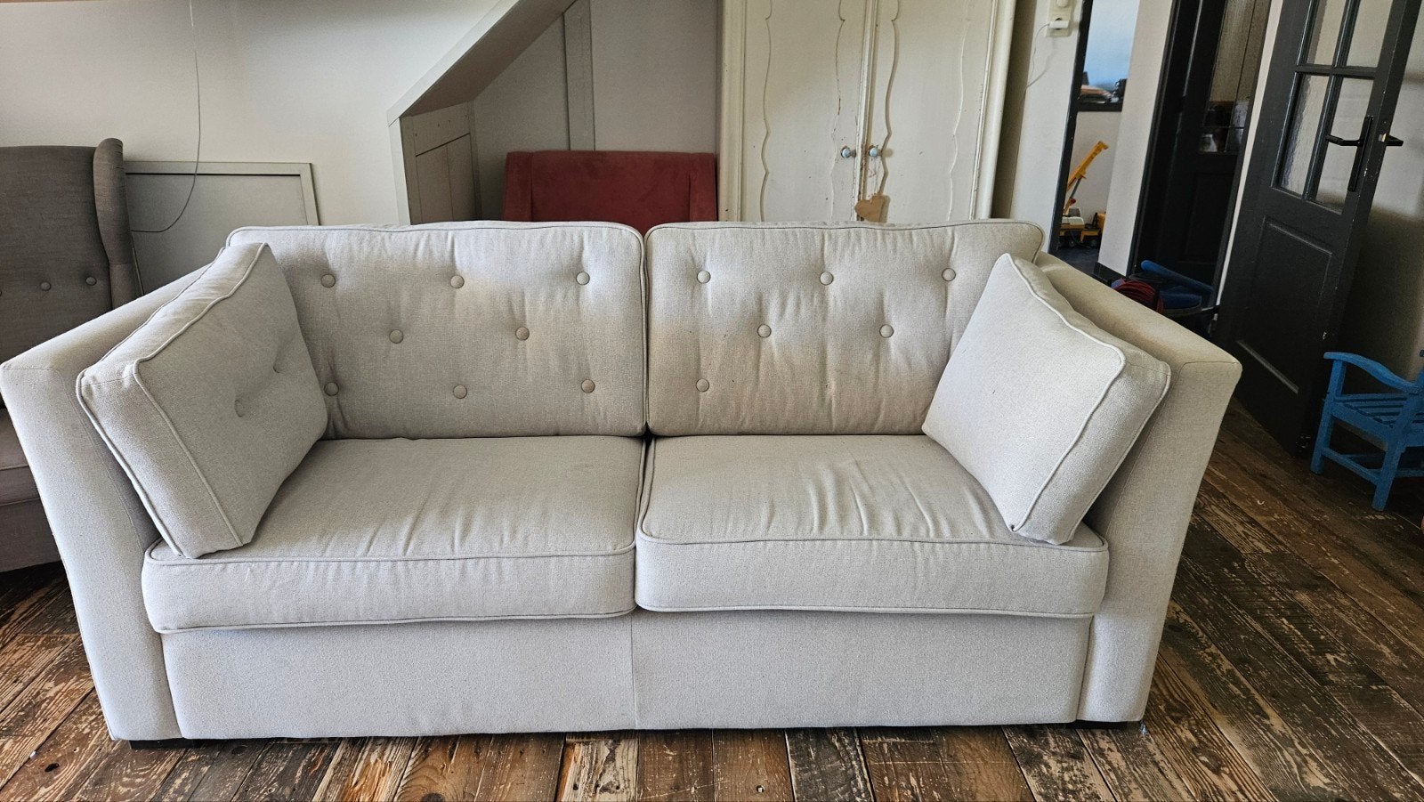 Gratis bank met wasbare hoezen, Huis en Inrichting, Banken | Bankstellen, Gebruikt, 150 tot 200 cm, Tweepersoons, 75 tot 100 cm