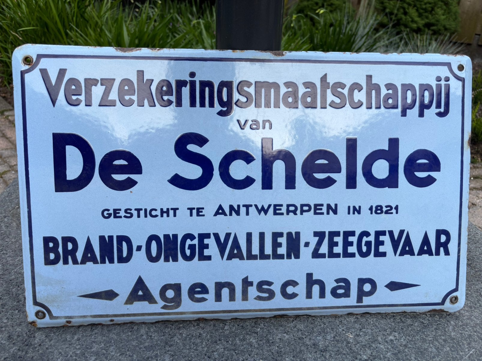 Verzekeringsmaatschappij de schelde emaille, Ophalen of Verzenden