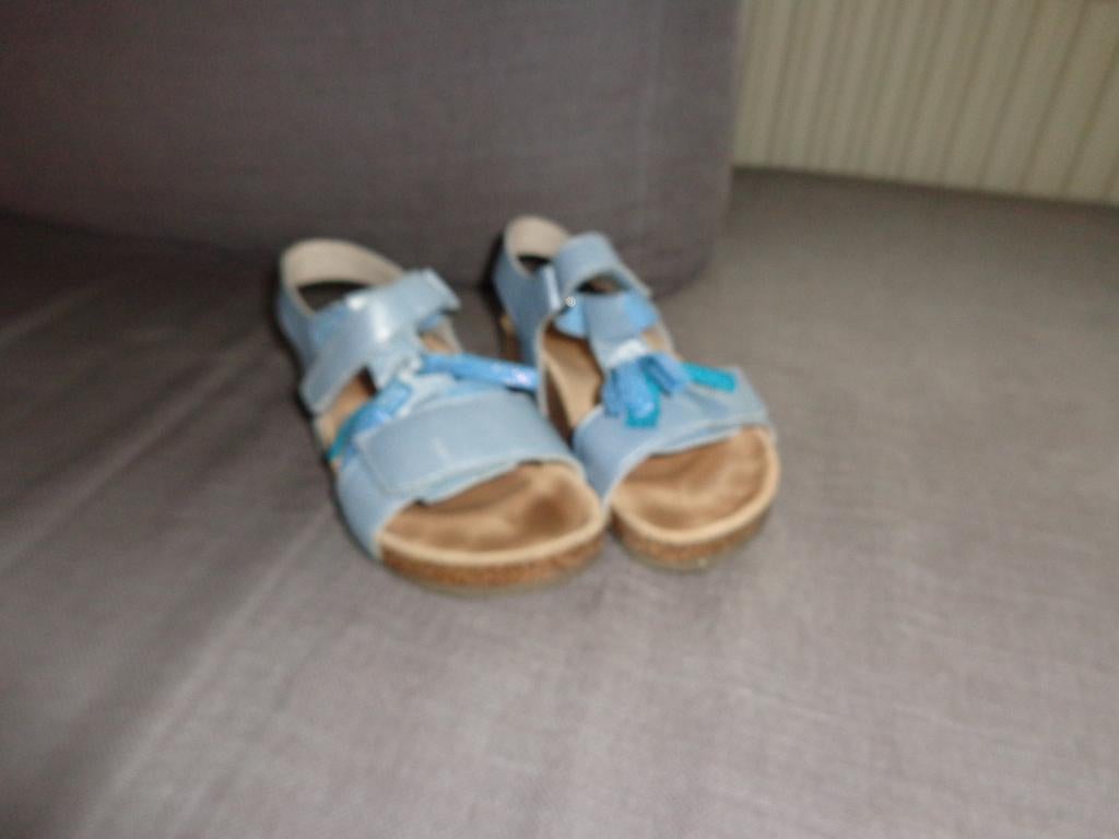 lichtblauwe meisjessandalen van WOEFFIES, maat 28, Meisje, Schoenen, Ophalen of Verzenden, Zo goed als nieuw