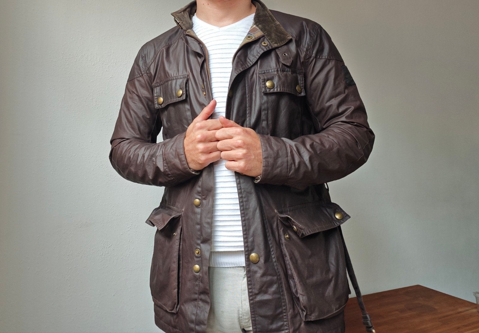 Belstaff Roadmaster 2012 wax jack, Bruin, Maat 48/50 (M), Ophalen of Verzenden, Gedragen