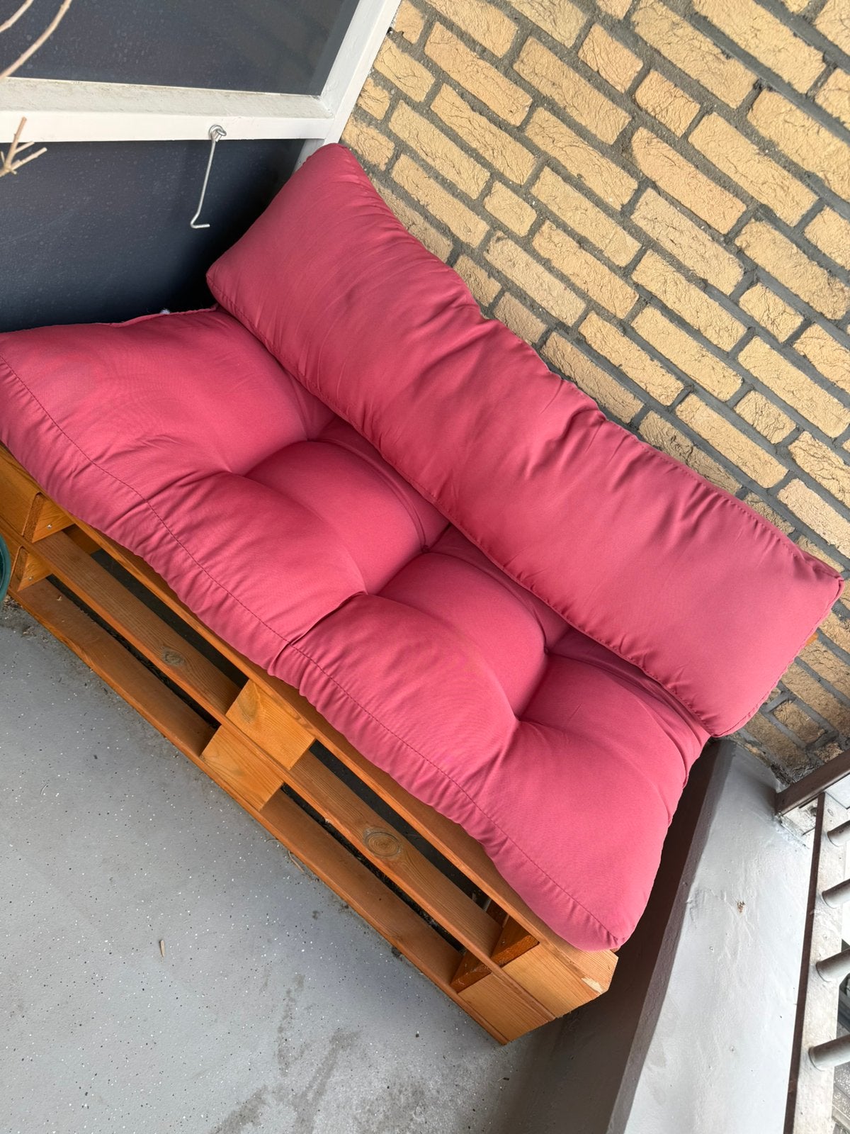 Palletbank balkon of tuin, Ophalen, Zo goed als nieuw, Hout
