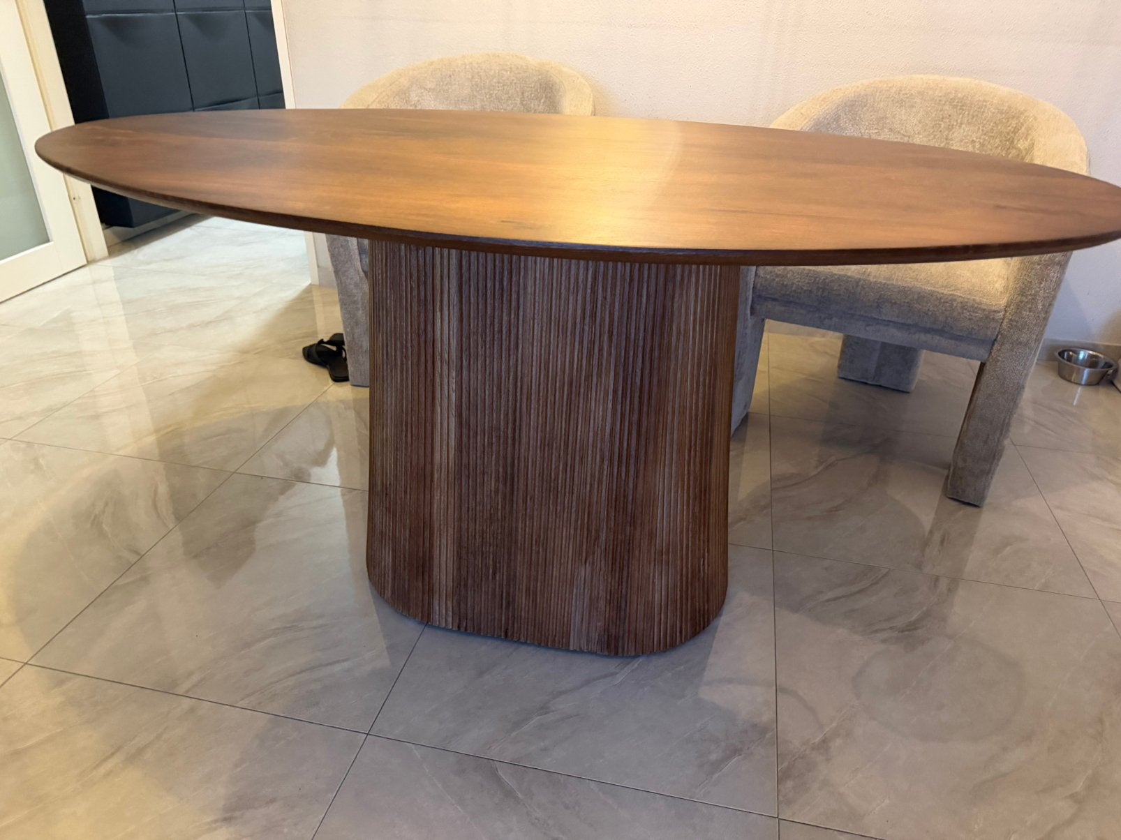 Eettafel, Ophalen, 50 tot 100 cm, Zo goed als nieuw, 150 tot 200 cm