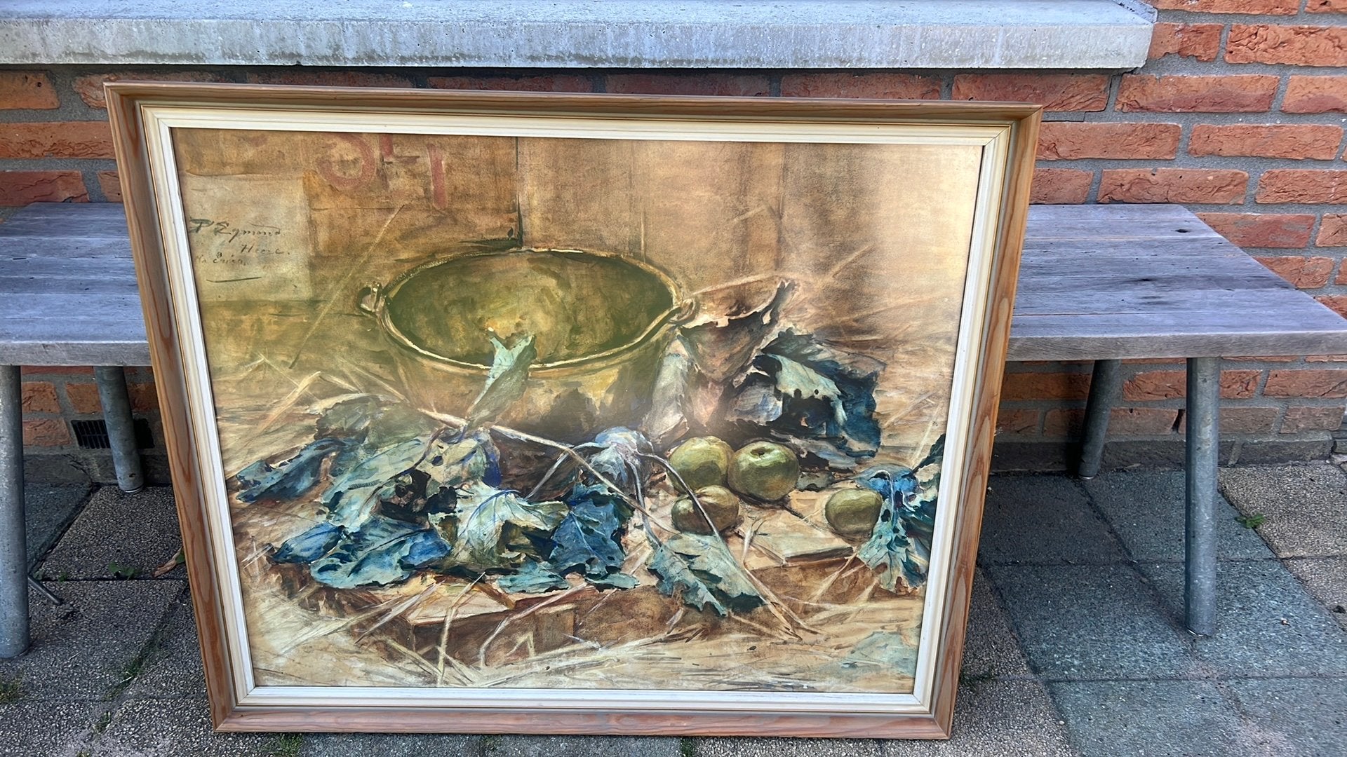 Schilderij met mooir lijst, Ophalen