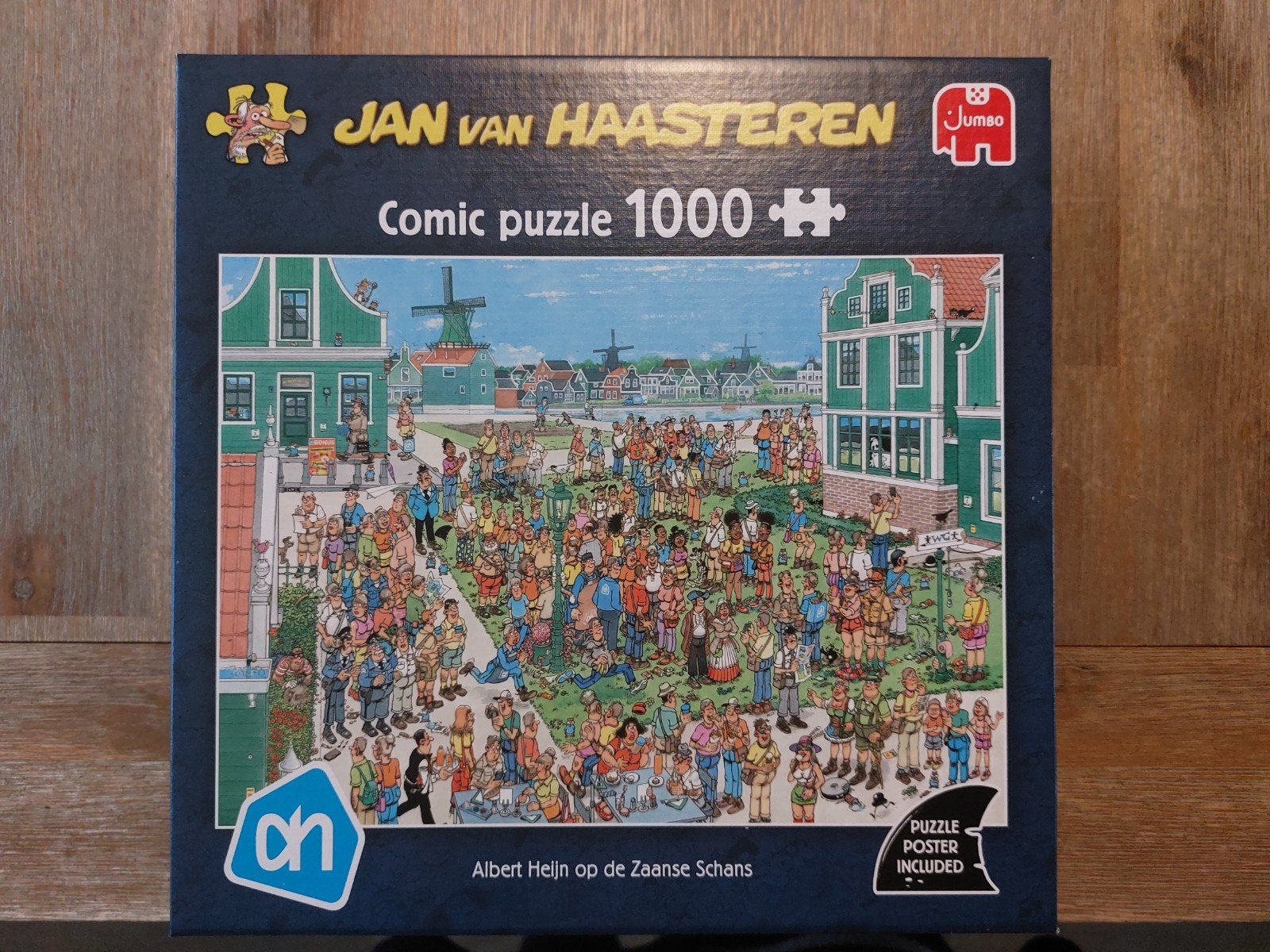 Jan van Haasteren "AH op de Zaanse Schans" 1000 stukjes, Ophalen, 500 t/m 1500 stukjes, Zo goed als nieuw, Legpuzzel