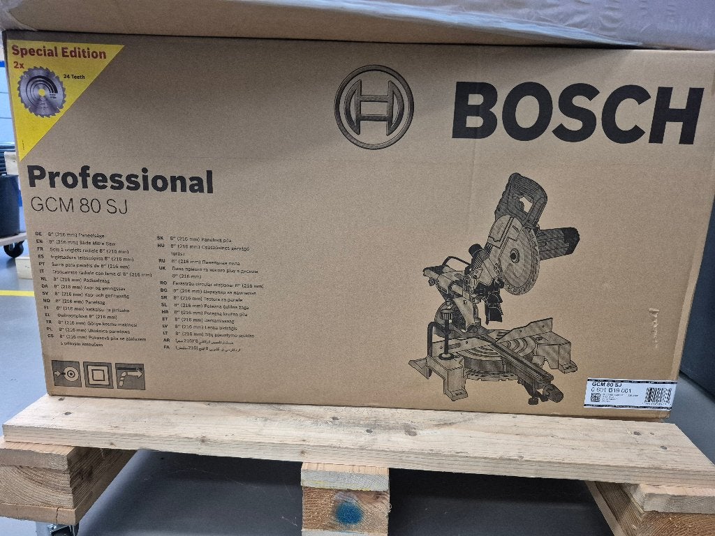 Bosch afkortzaag GCM 80 SJ, Nieuw, Ophalen of Verzenden, Afkortzaag, 30 tot 70 mm