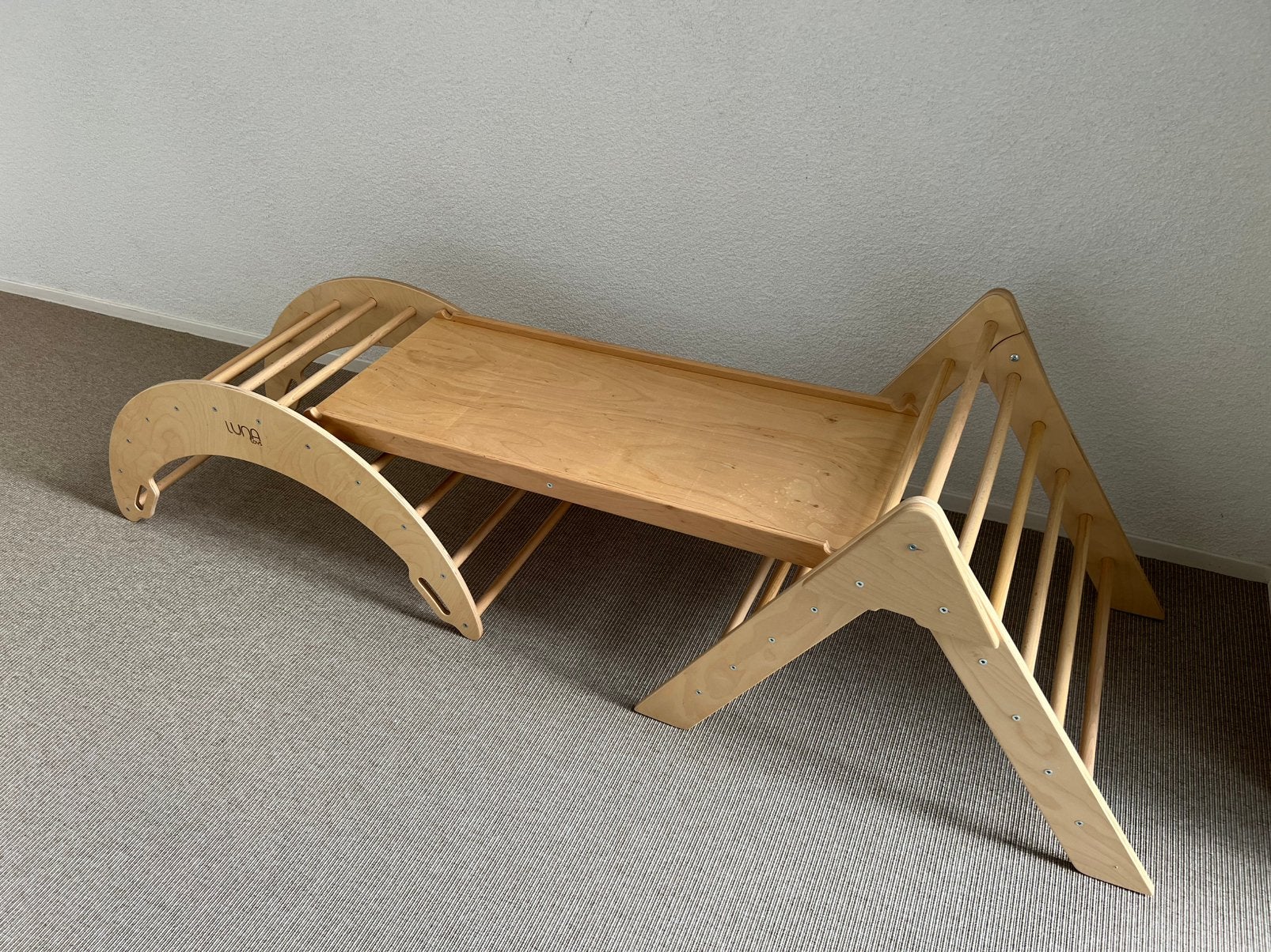 Luna toys houten klimset met glijbaan, Kinderen en Baby's, Speelgoed | Houten speelgoed, Ophalen, Gebruikt