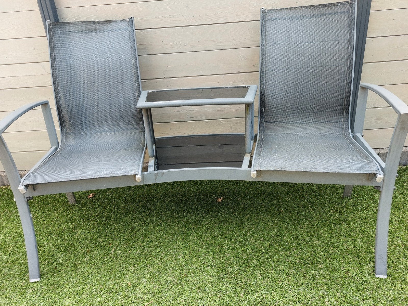 Tete a tete tuinbank opknapper, Ophalen, Gebruikt, Aluminium
