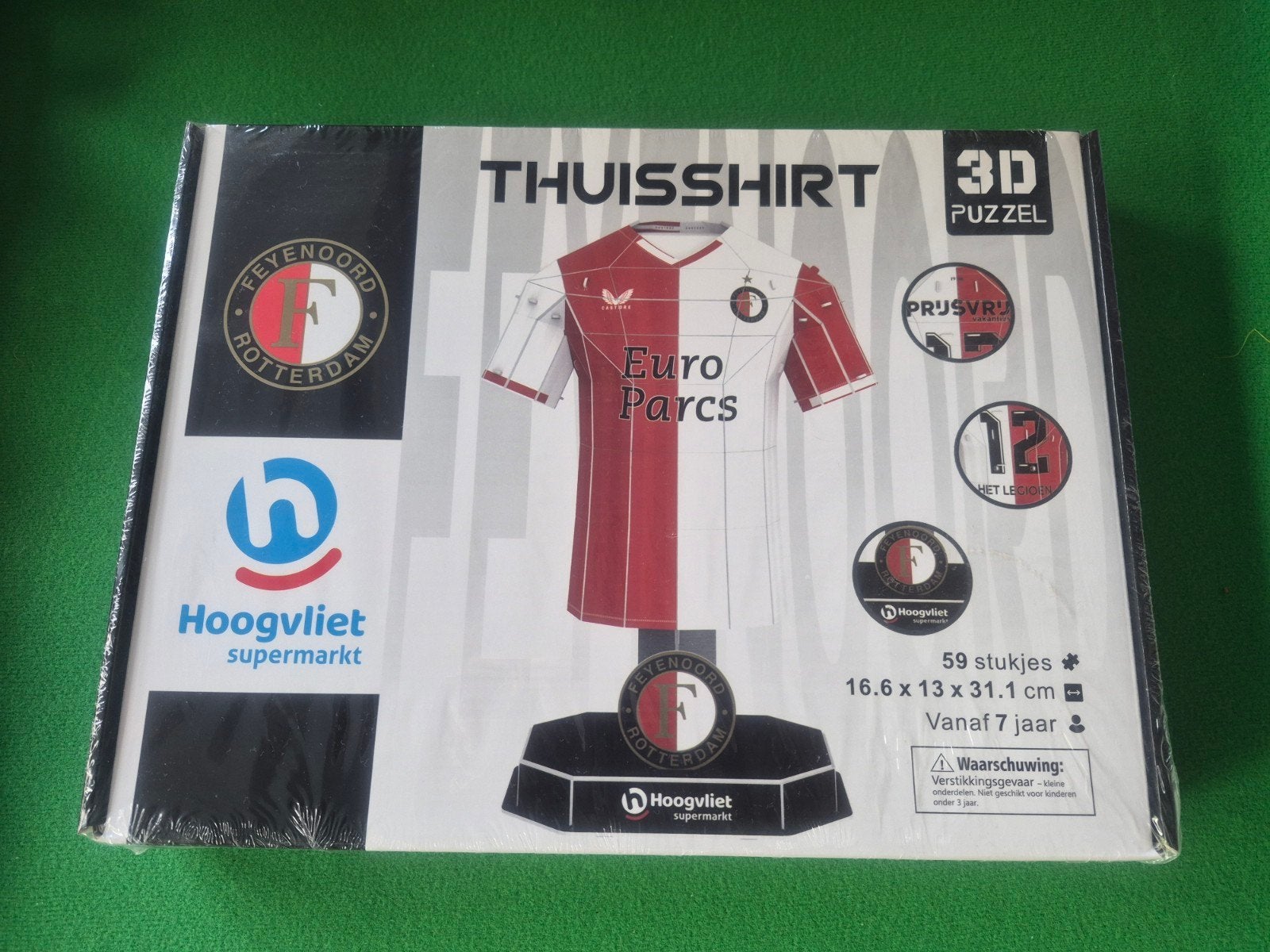 Feyenoord 3D Thuisshirt Puzzel, Hobby en Vrije tijd, Denksport en Puzzels, Ophalen of Verzenden, Minder dan 500 stukjes, Nieuw