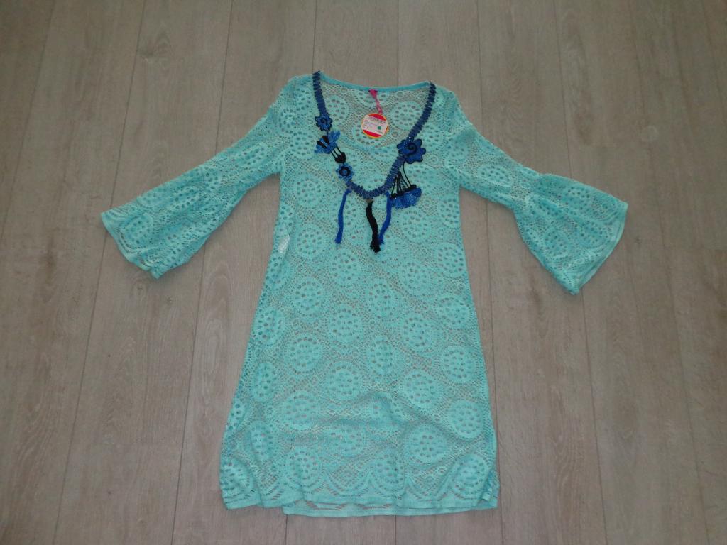 turqouise damesjurk/tuniek van SAVE THE QUEEN, maat S, Kleding | Dames, Jurken, Nieuw, Ophalen of Verzenden, Roze, Maat 36 (S)