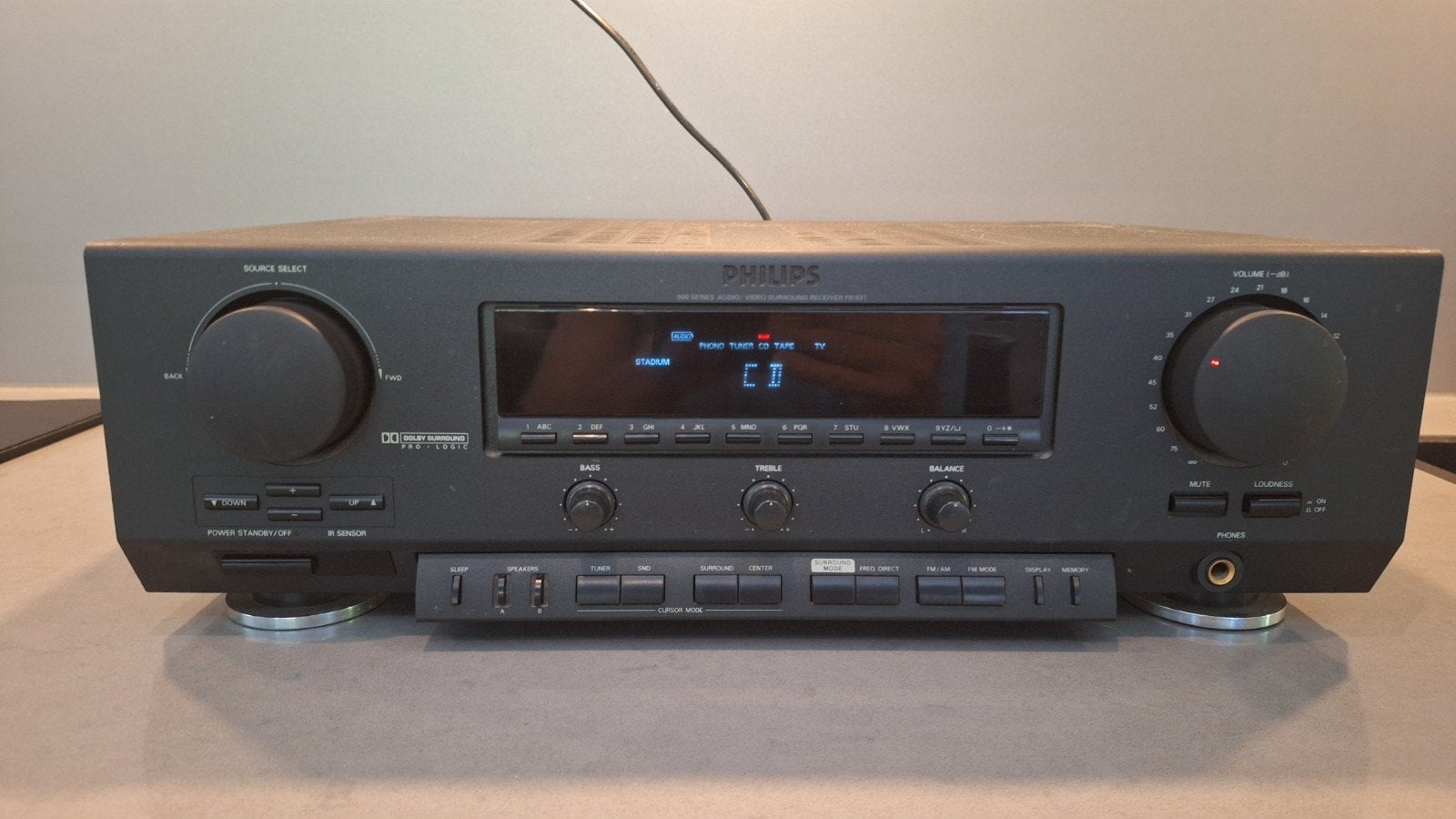 Philips FR-931 AV surround receiver / versterker, Gebruikt, 120 watt of meer, Ophalen, Overige merken