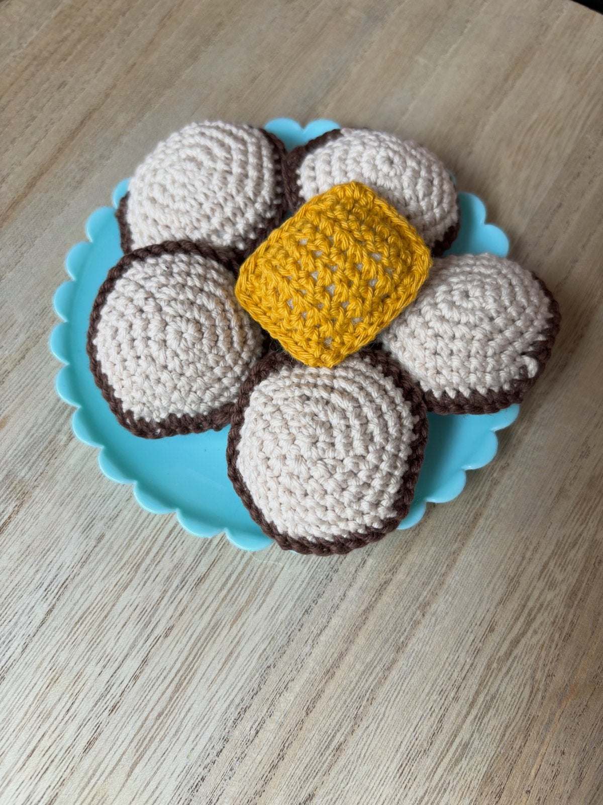 Gehaakte poffertjes speelgoed set, Ophalen of Verzenden, Nieuw, Jongen of Meisje