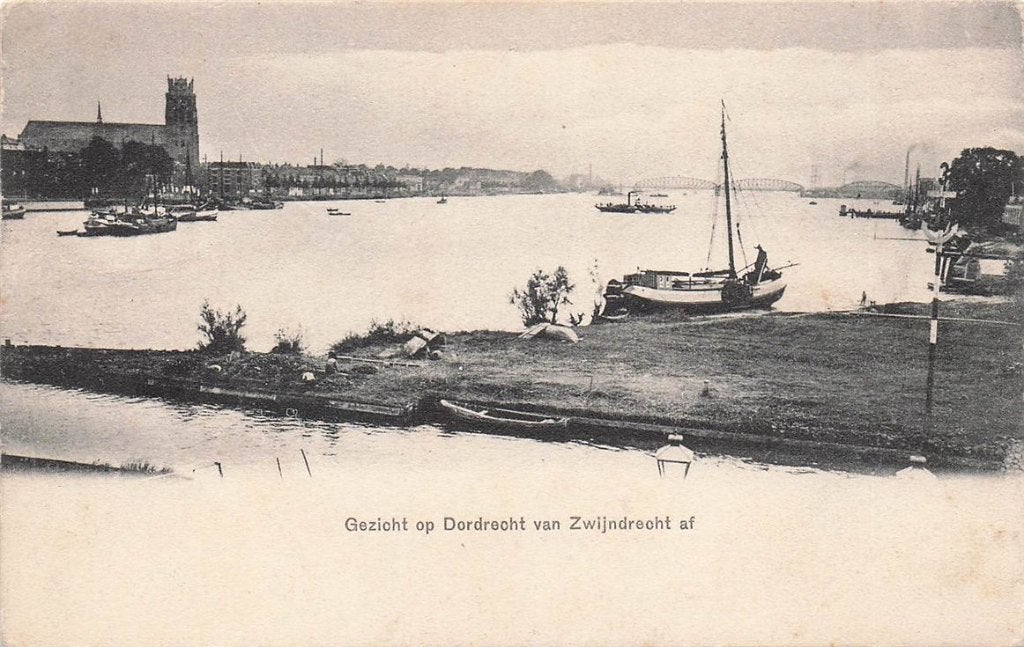 702-217-021 Gezicht Op Dordrecht Van Zwijndrecht Af, Verzenden, Voor 1920, Zuid-Holland