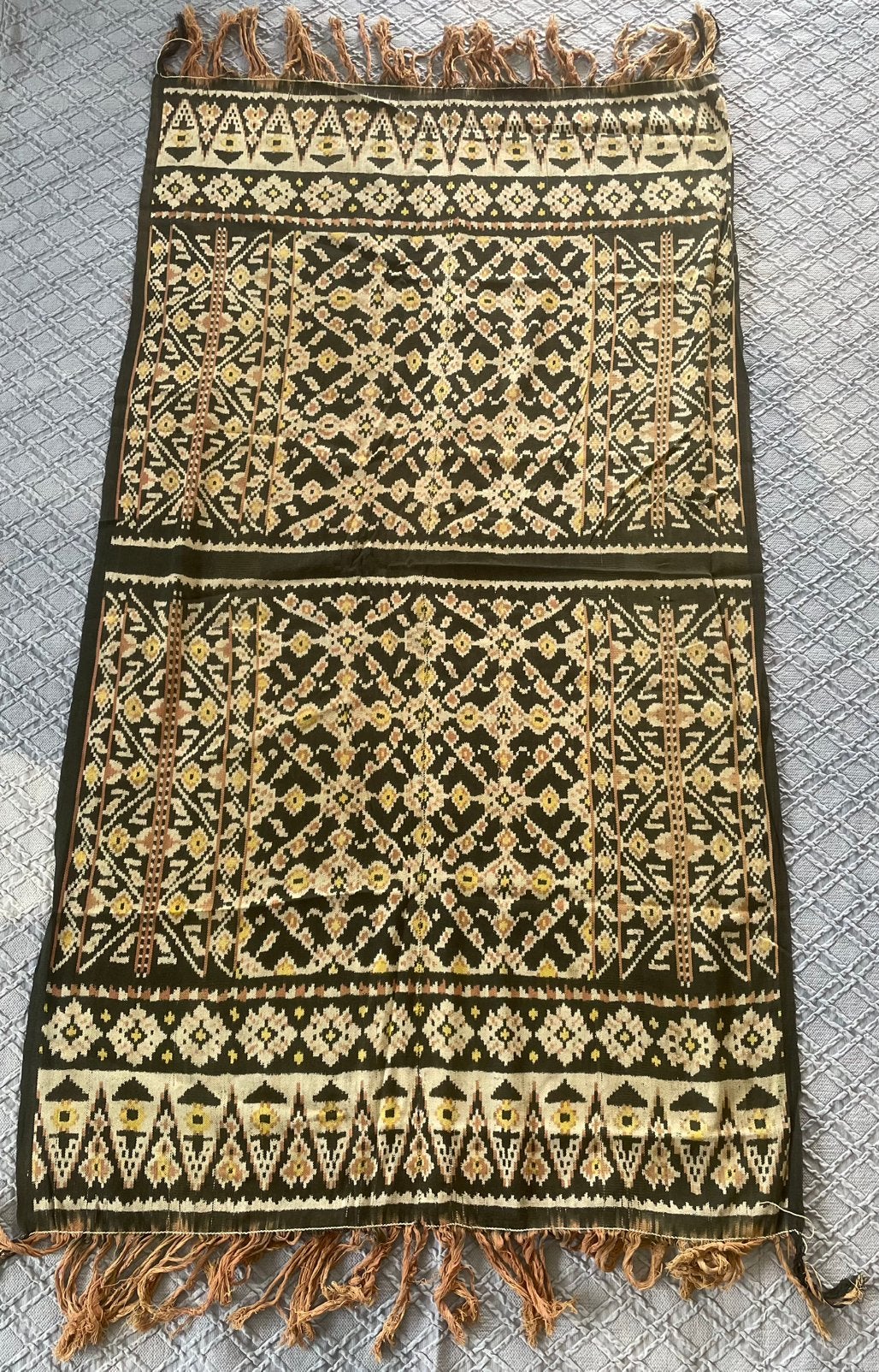 Authentieke Handgeweven Indonesische Ikat Doek - 152x85 cm, Ophalen
